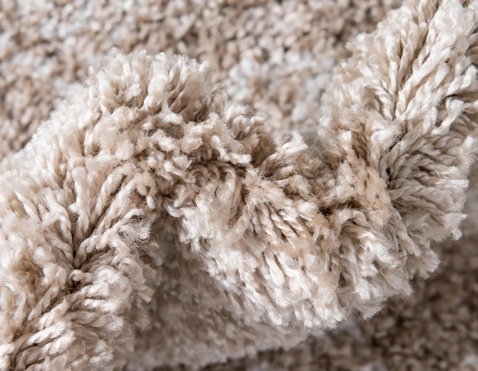 Angorahome Marrakesh Shaggy Makine Halısı 1456B Bej - 7