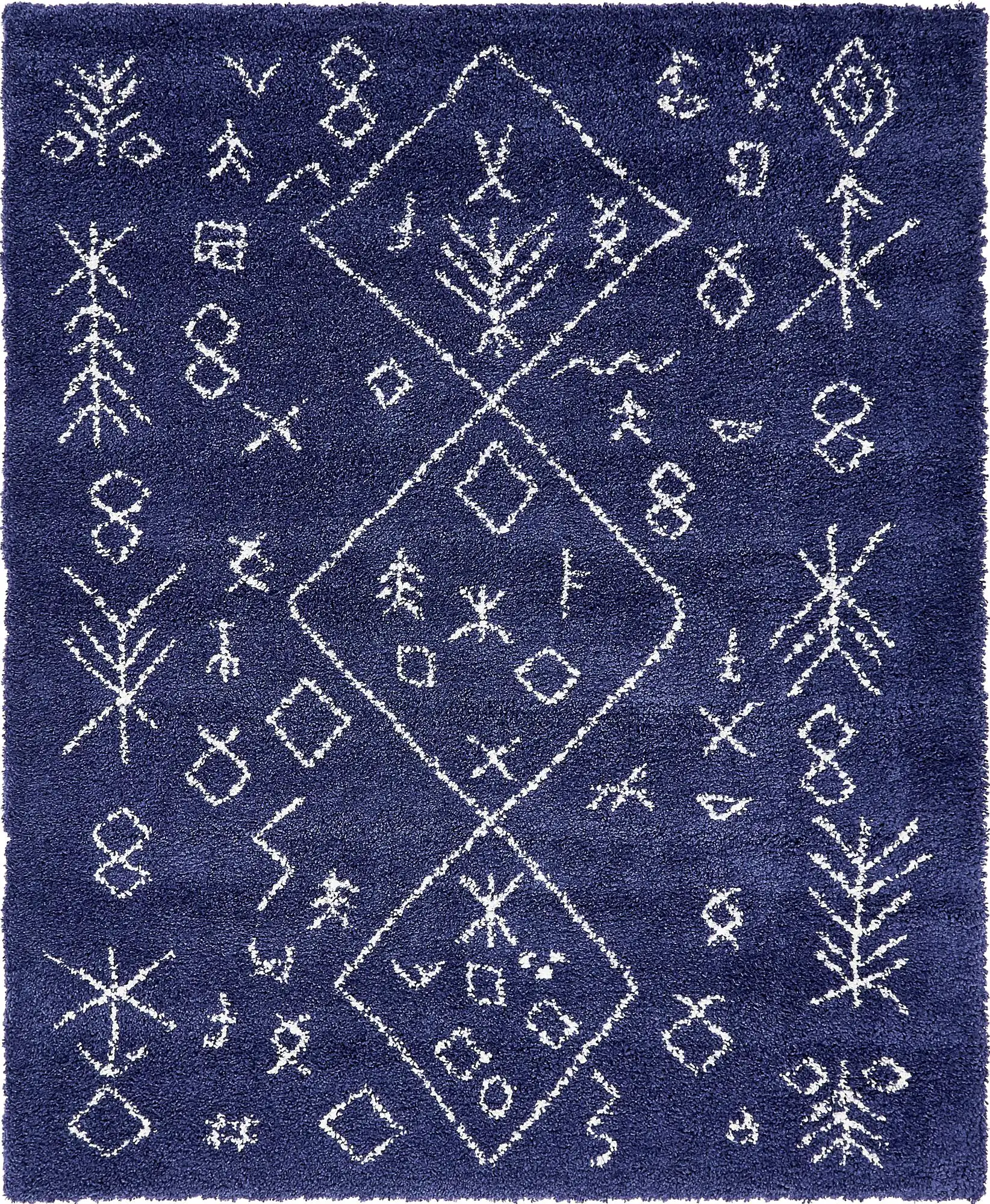 Angorahome Marrakesh Shaggy Makine Halısı 1456C Lacivert - 6