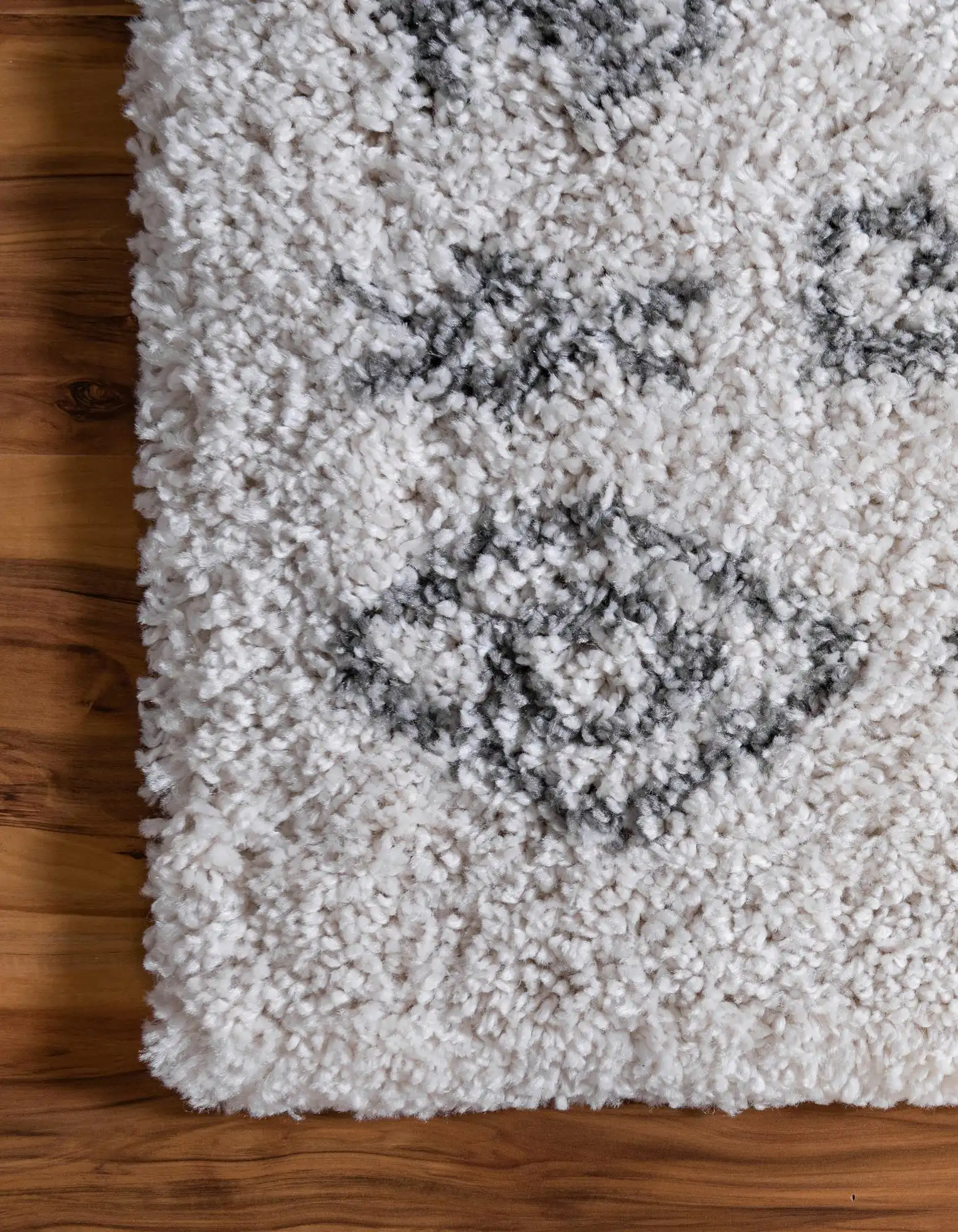 Angorahome Marrakesh Shaggy Makine Halısı 1456D Beyaz - 8