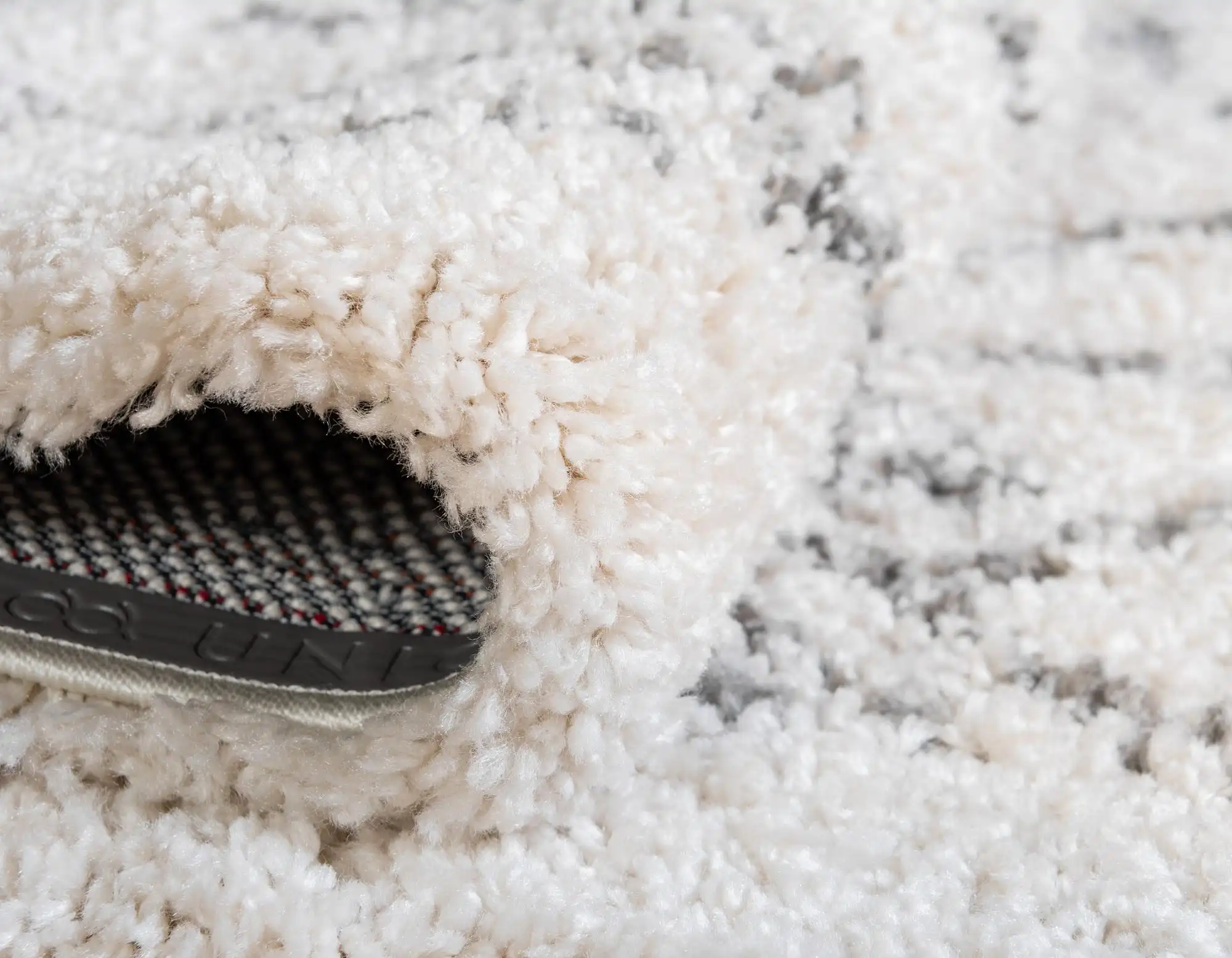 Angorahome Marrakesh Shaggy Makine Halısı 1456D Beyaz - 4