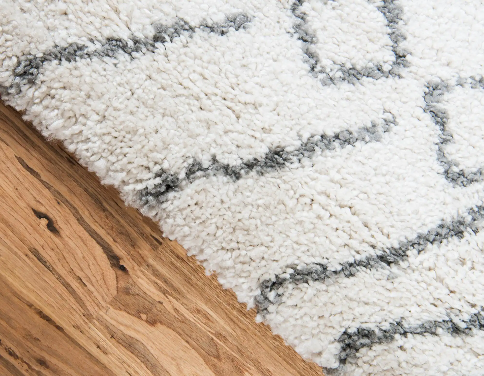 Angorahome Marrakesh Shaggy Makine Halısı 1458A Beyaz - 4