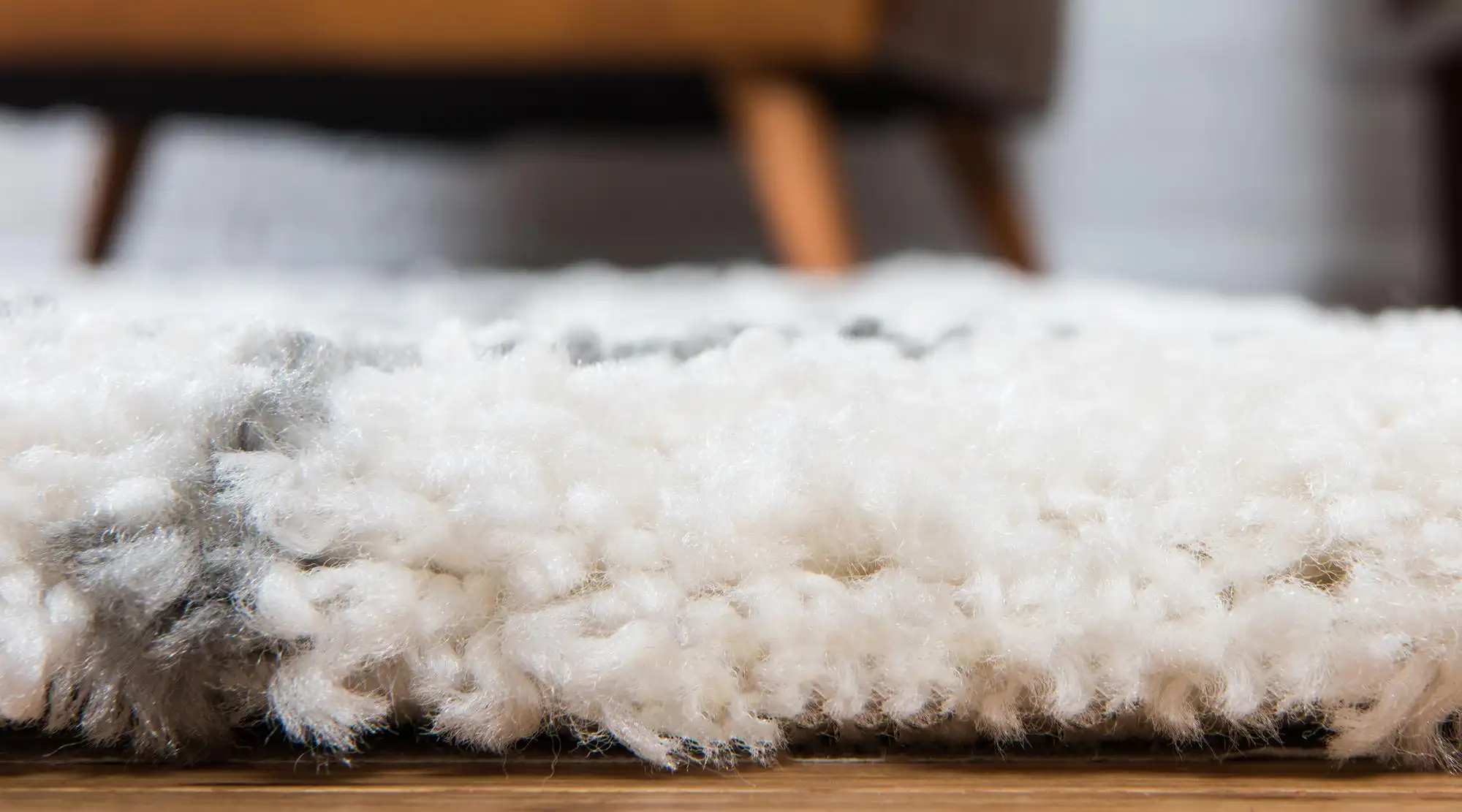 Angorahome Marrakesh Shaggy Makine Halısı 1458A Beyaz - 5