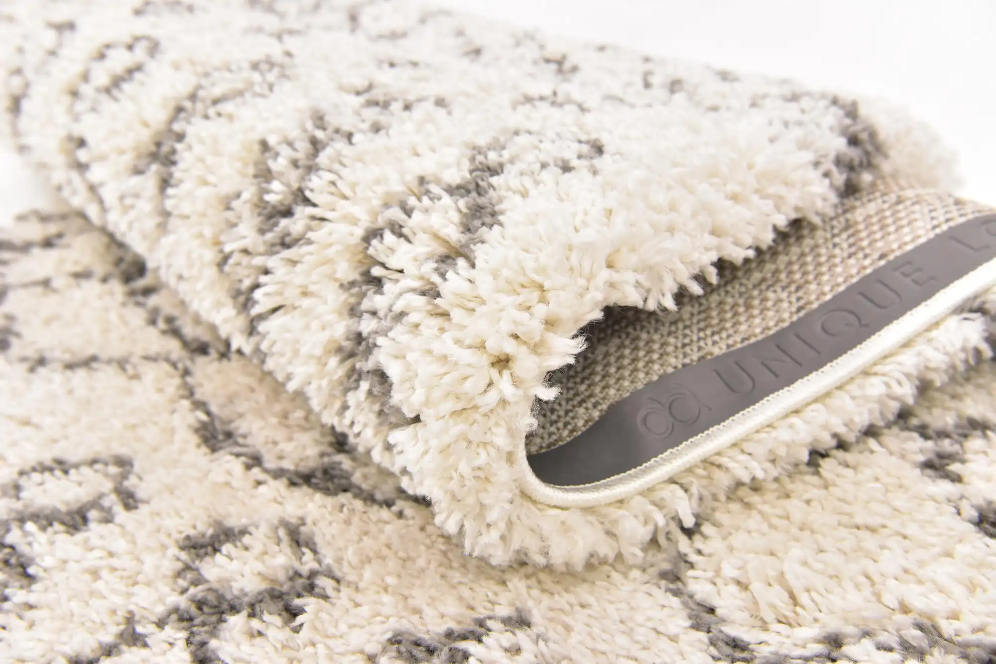 Angorahome Marrakesh Shaggy Makine Halısı 1458A Beyaz - 2