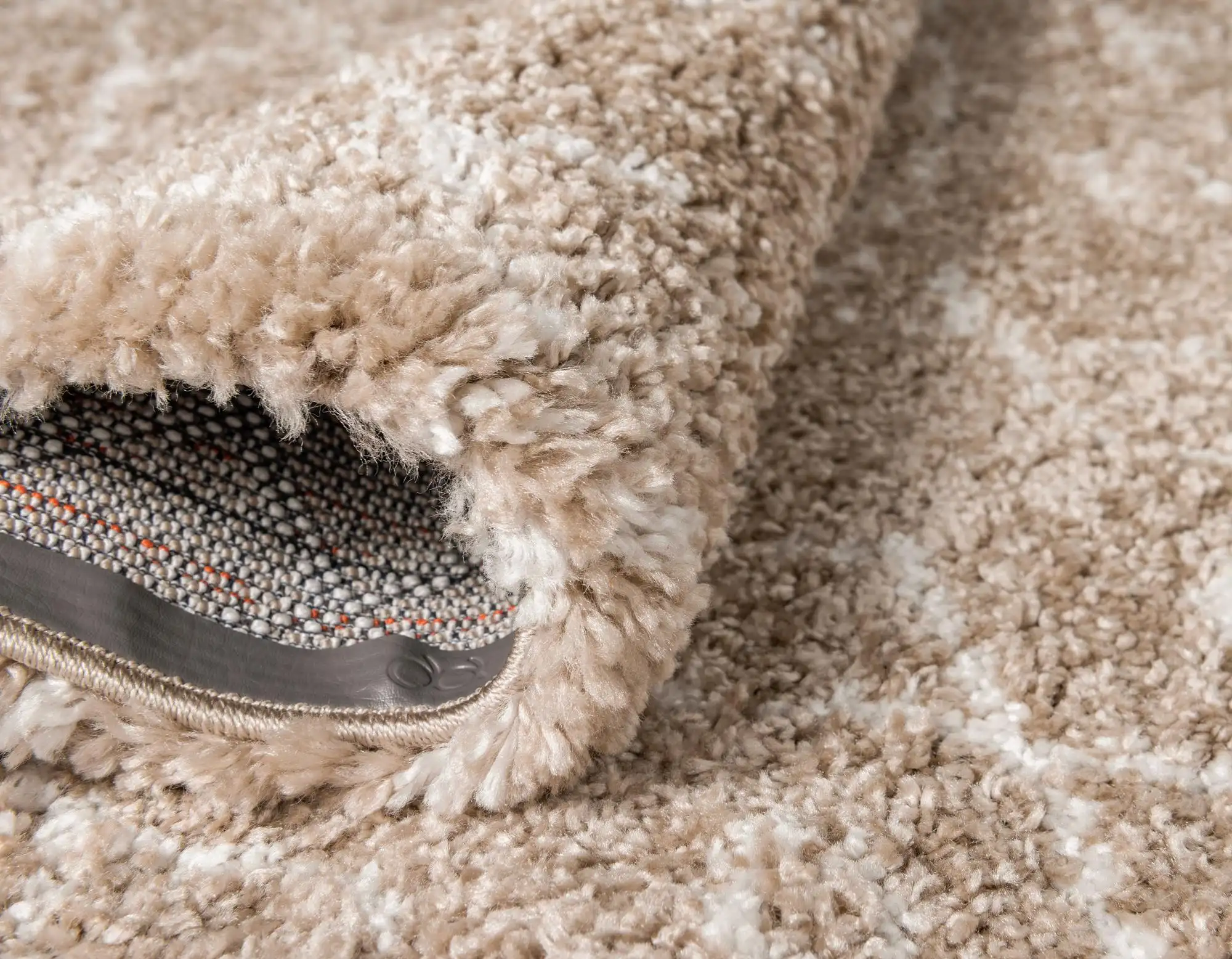 Angorahome Marrakesh Shaggy Makine Halısı 1458B Bej - 6