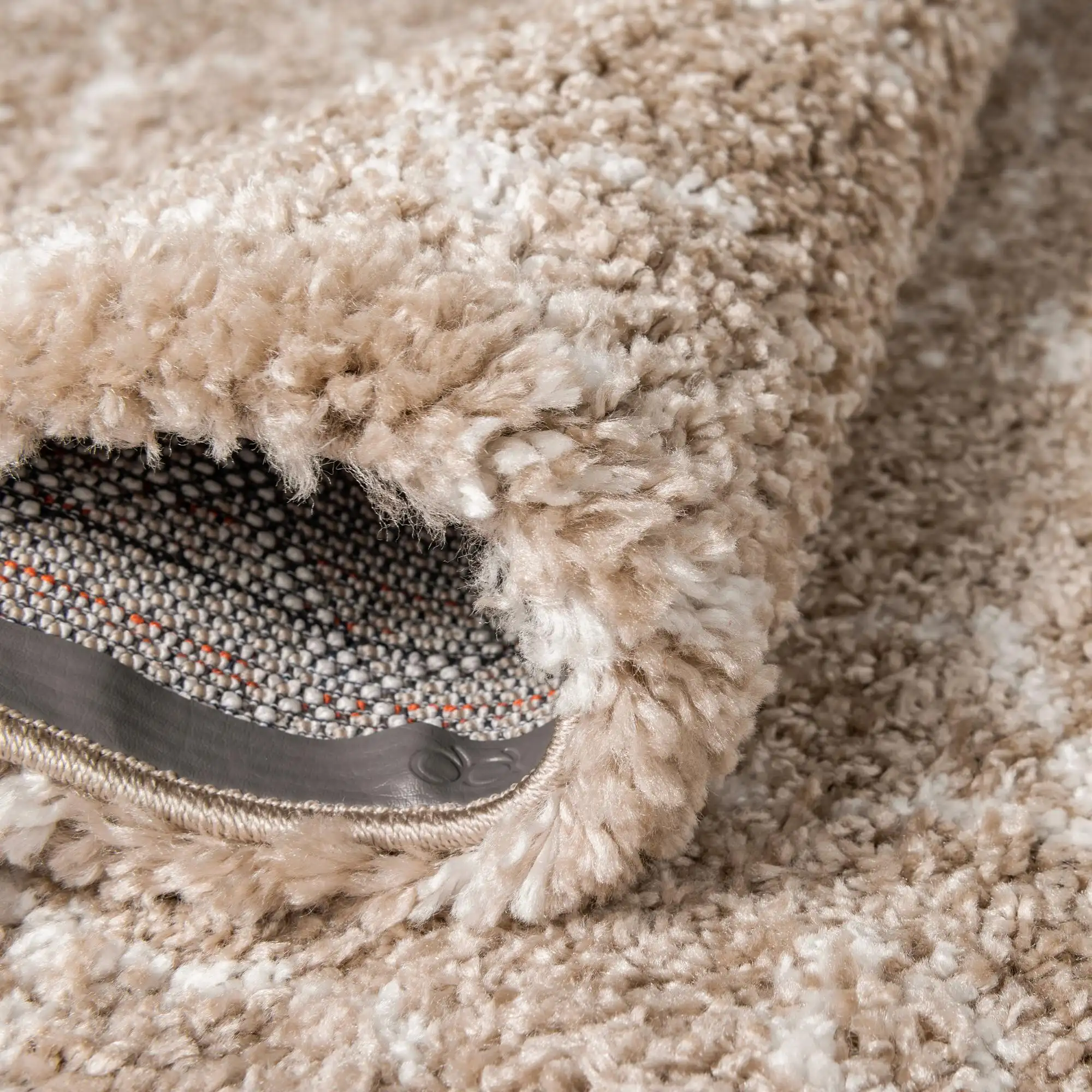 Angorahome Marrakesh Shaggy Makine Halısı 1458B Bej - 6