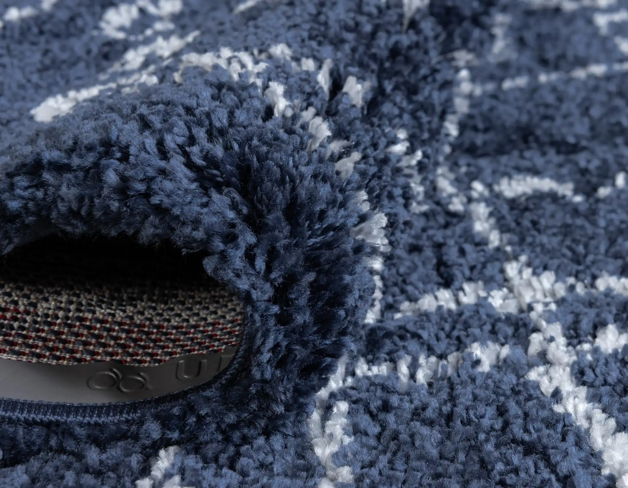 Angorahome Marrakesh Shaggy Makine Halısı 1458C Lacivert - 6