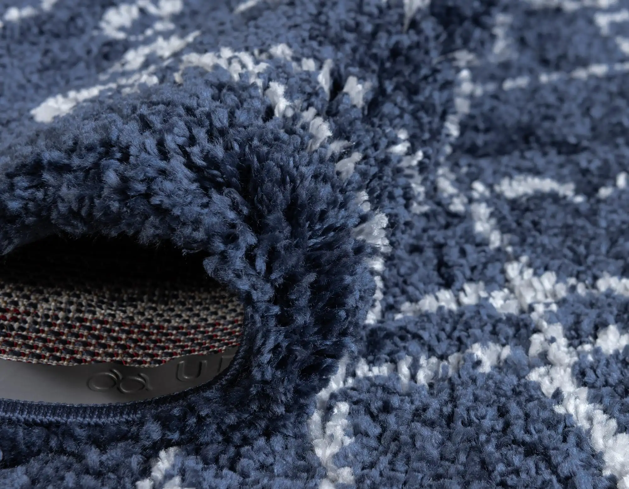 Angorahome Marrakesh Shaggy Makine Halısı 1458C Lacivert - 6