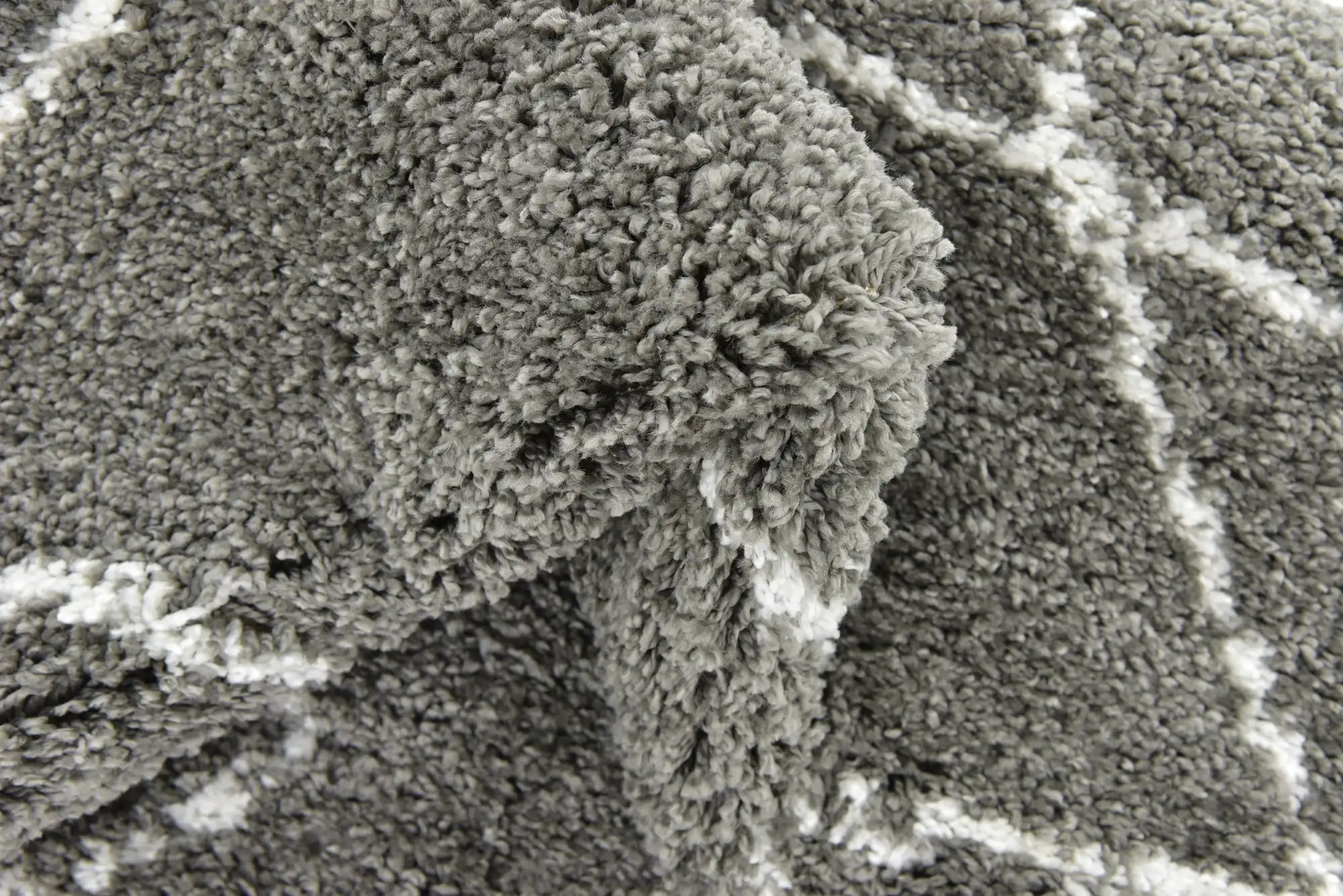 Angorahome Marrakesh Shaggy Makine Halısı 1458D Gri - 9