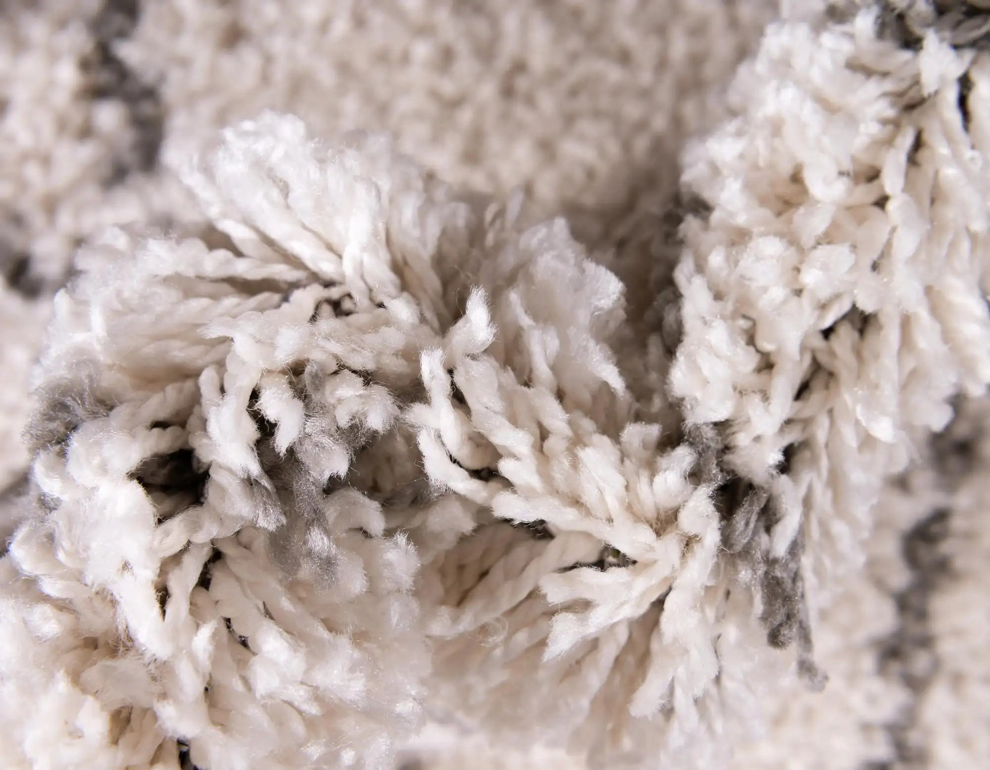 Angorahome Marrakesh Shaggy Makine Halısı 1459A Beyaz - 7