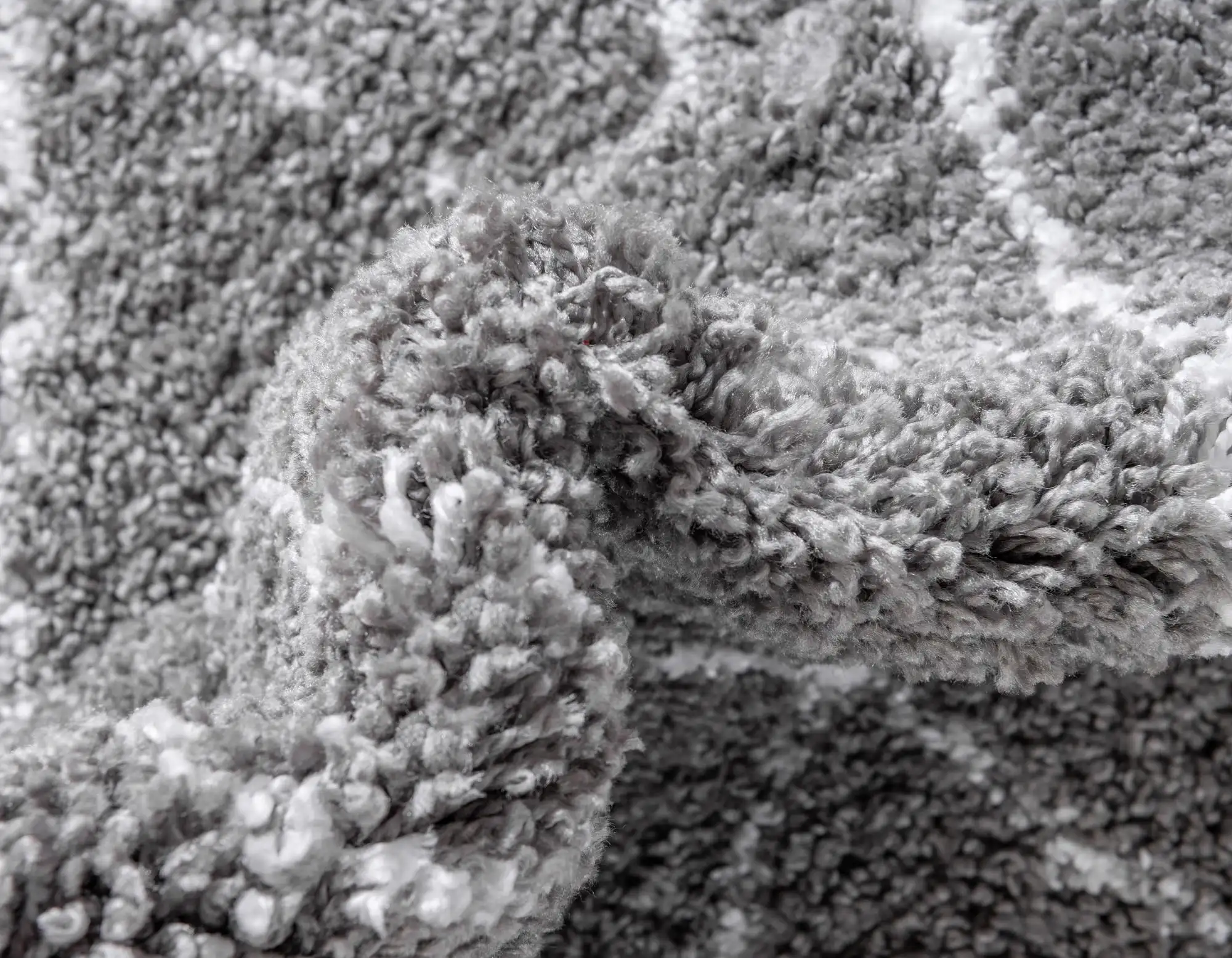 Angorahome Marrakesh Shaggy Makine Halısı 1459B Gri - 7