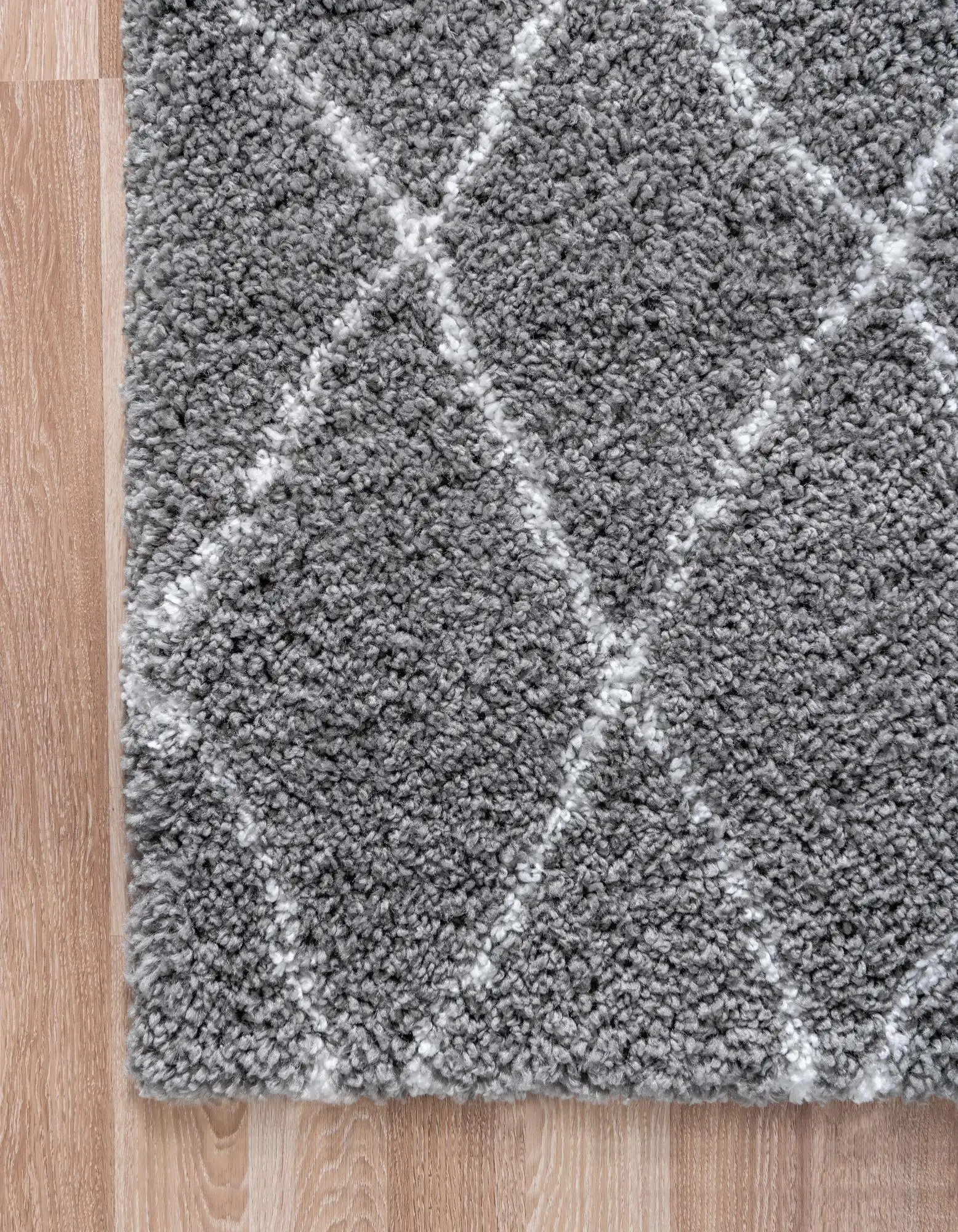 Angorahome Marrakesh Shaggy Makine Halısı 1459B Gri - 8