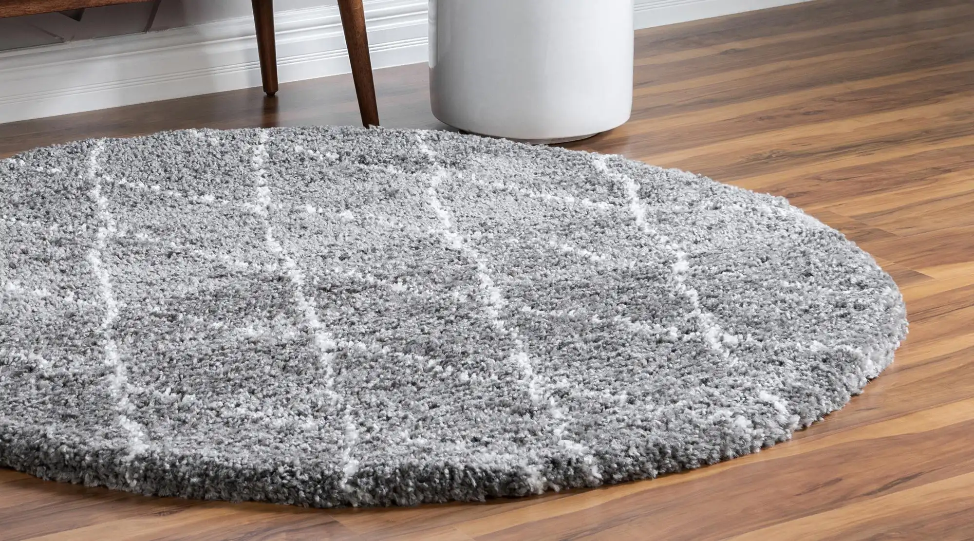 Angorahome Marrakesh Shaggy Makine Halısı 1459B Gri - 2