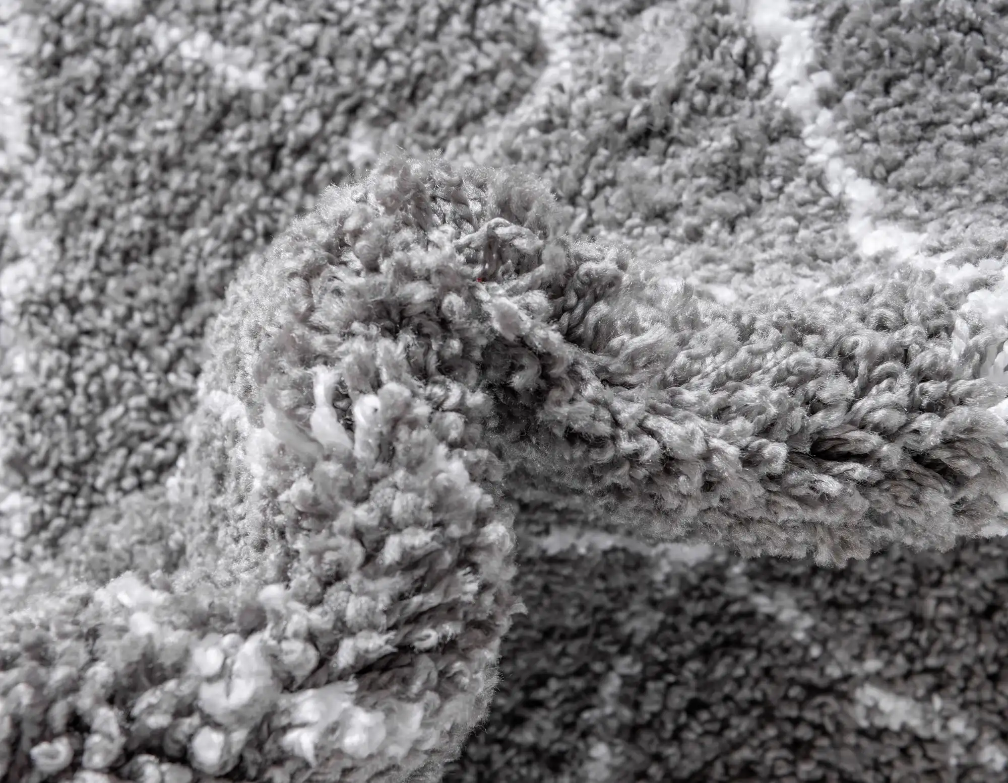 Angorahome Marrakesh Shaggy Makine Halısı 1459B Gri - 6