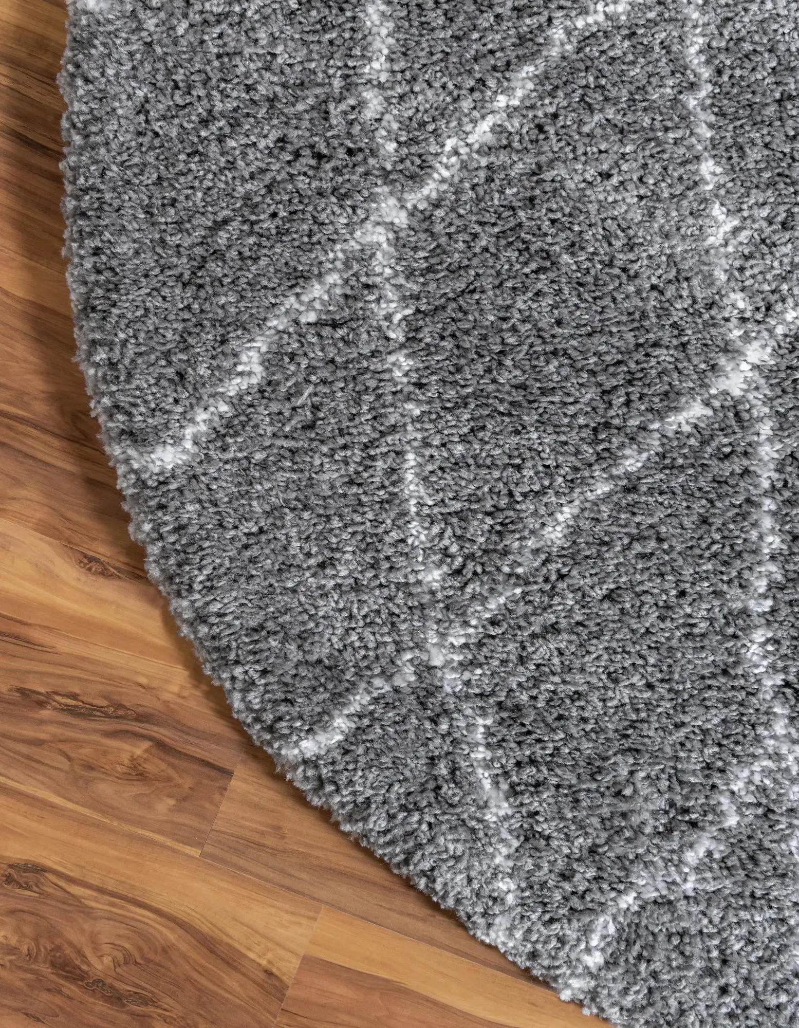 Angorahome Marrakesh Shaggy Makine Halısı 1459B Gri - 7