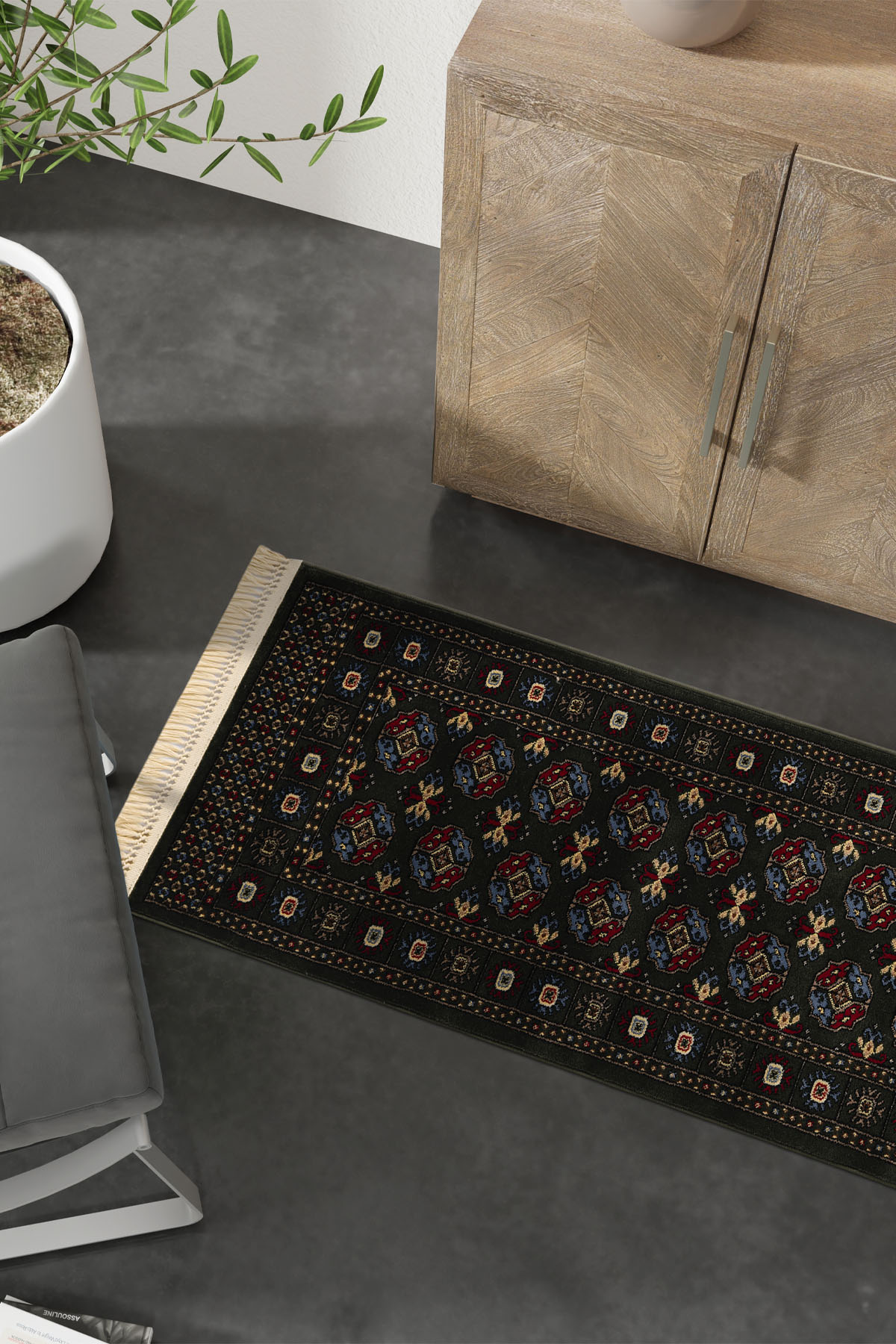 Angorahome Persian Dokuma Makine Halısı BK1000 80 x 305 Dikdörtgen - 5