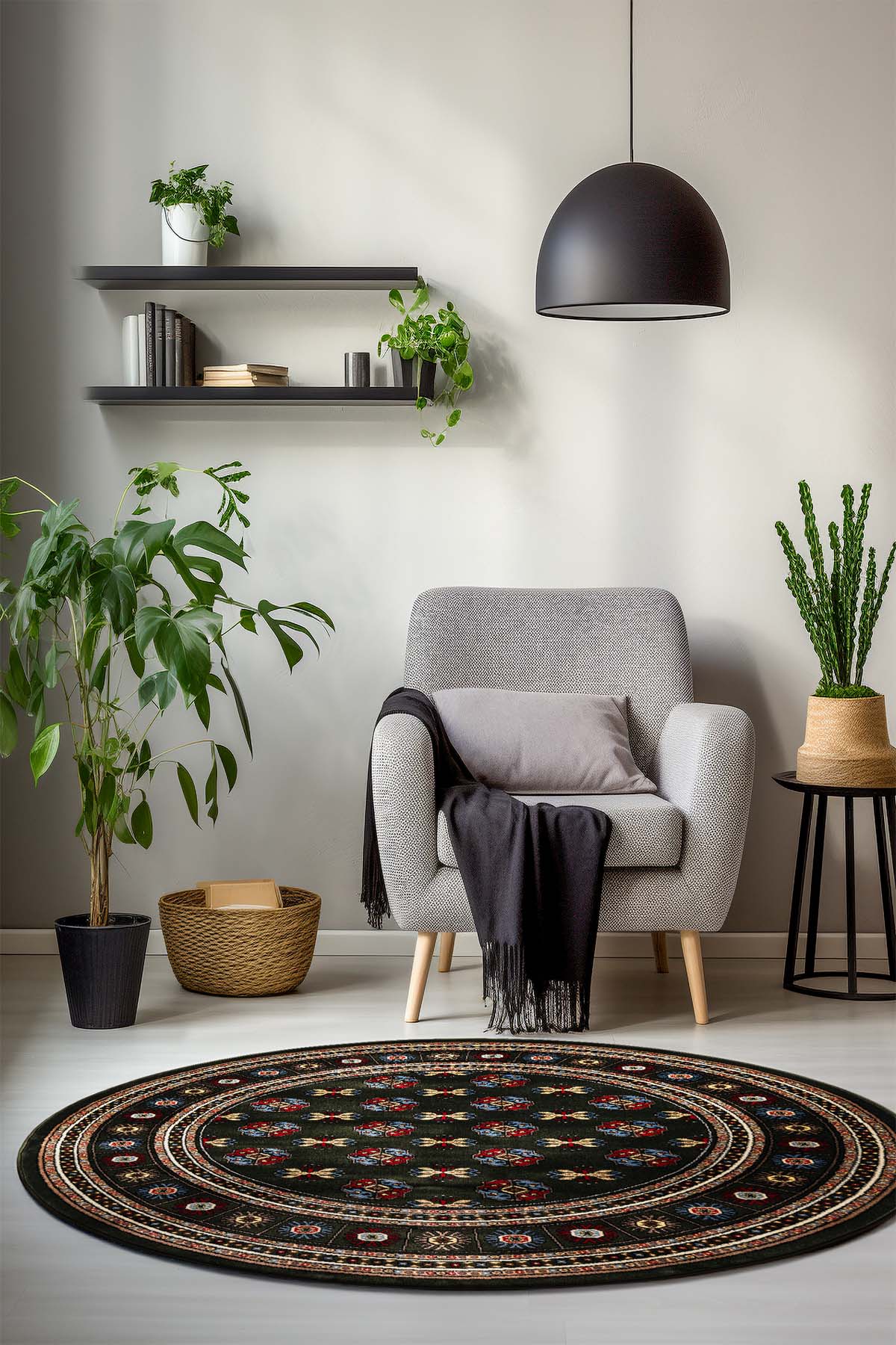 Angorahome Persian Dokuma Makine Halısı BK1000 160 x 160 Yuvarlak - 2