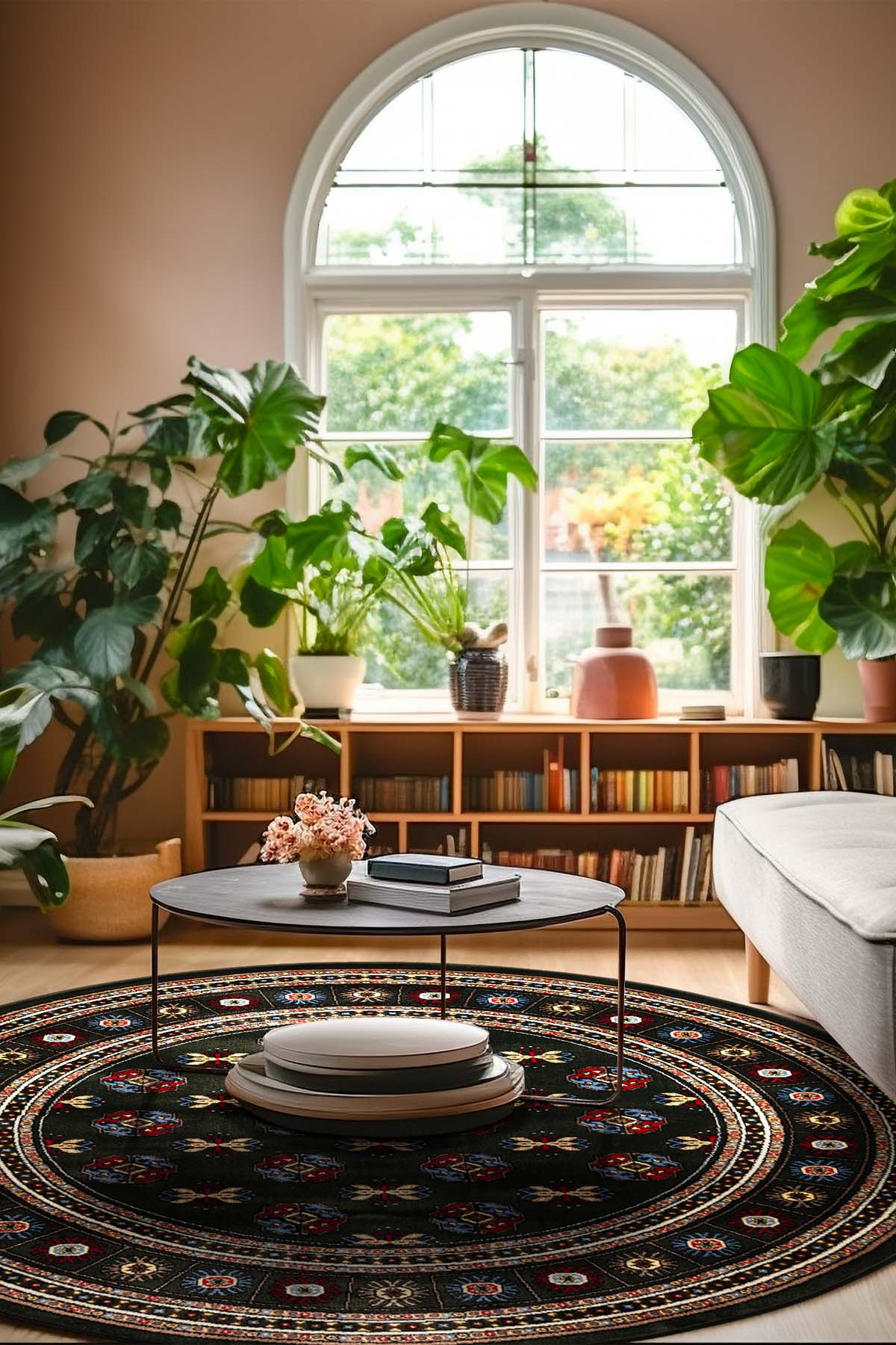 Angorahome Persian Dokuma Makine Halısı BK1000 160 x 160 Yuvarlak - 4