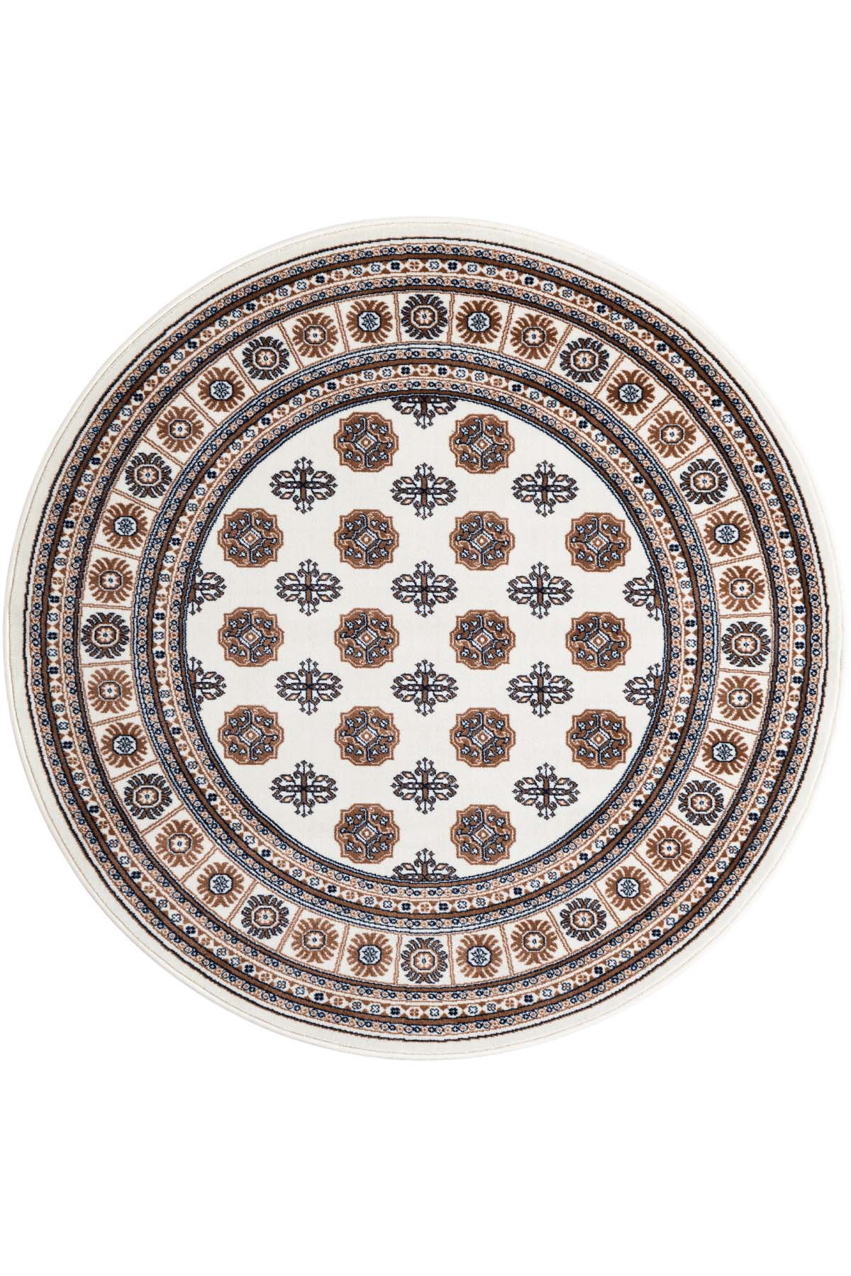 Angorahome Persian Dokuma Makine Halısı BK1001 100 x 100 Yuvarlak - 10