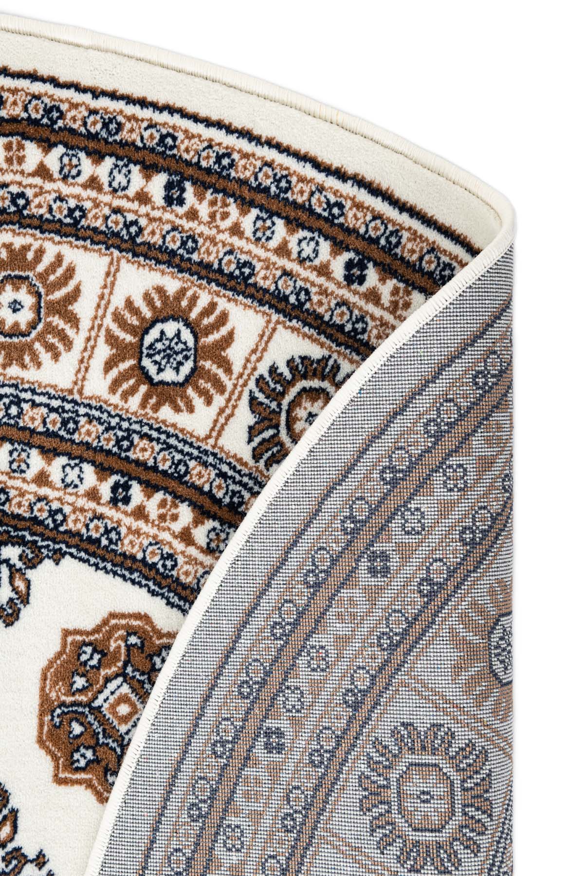 Angorahome Persian Dokuma Makine Halısı BK1001 100 x 100 Yuvarlak - 6