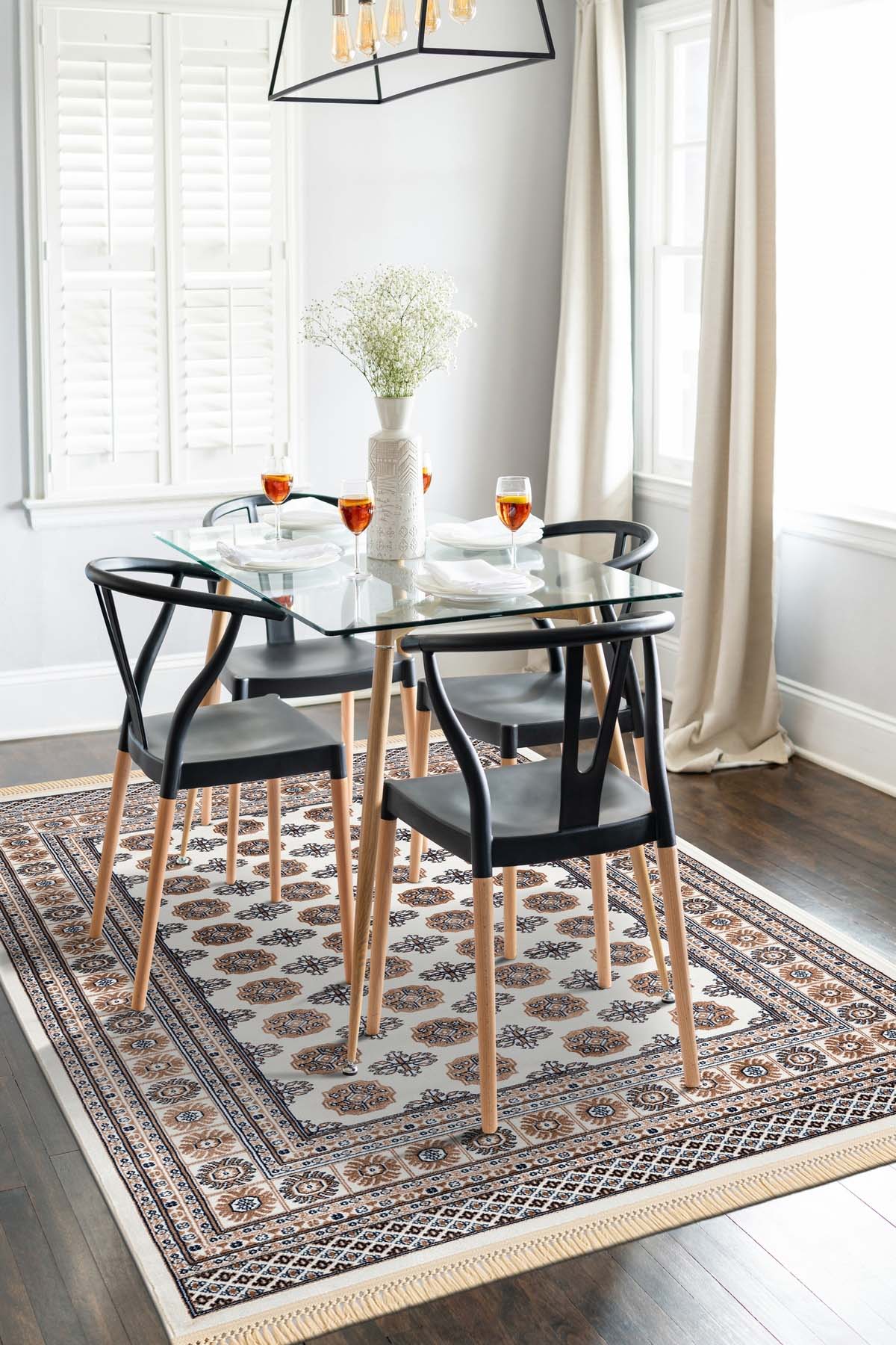 Angorahome Persian Dokuma Makine Halısı BK1001 125 x 185 Dikdörtgen - 3