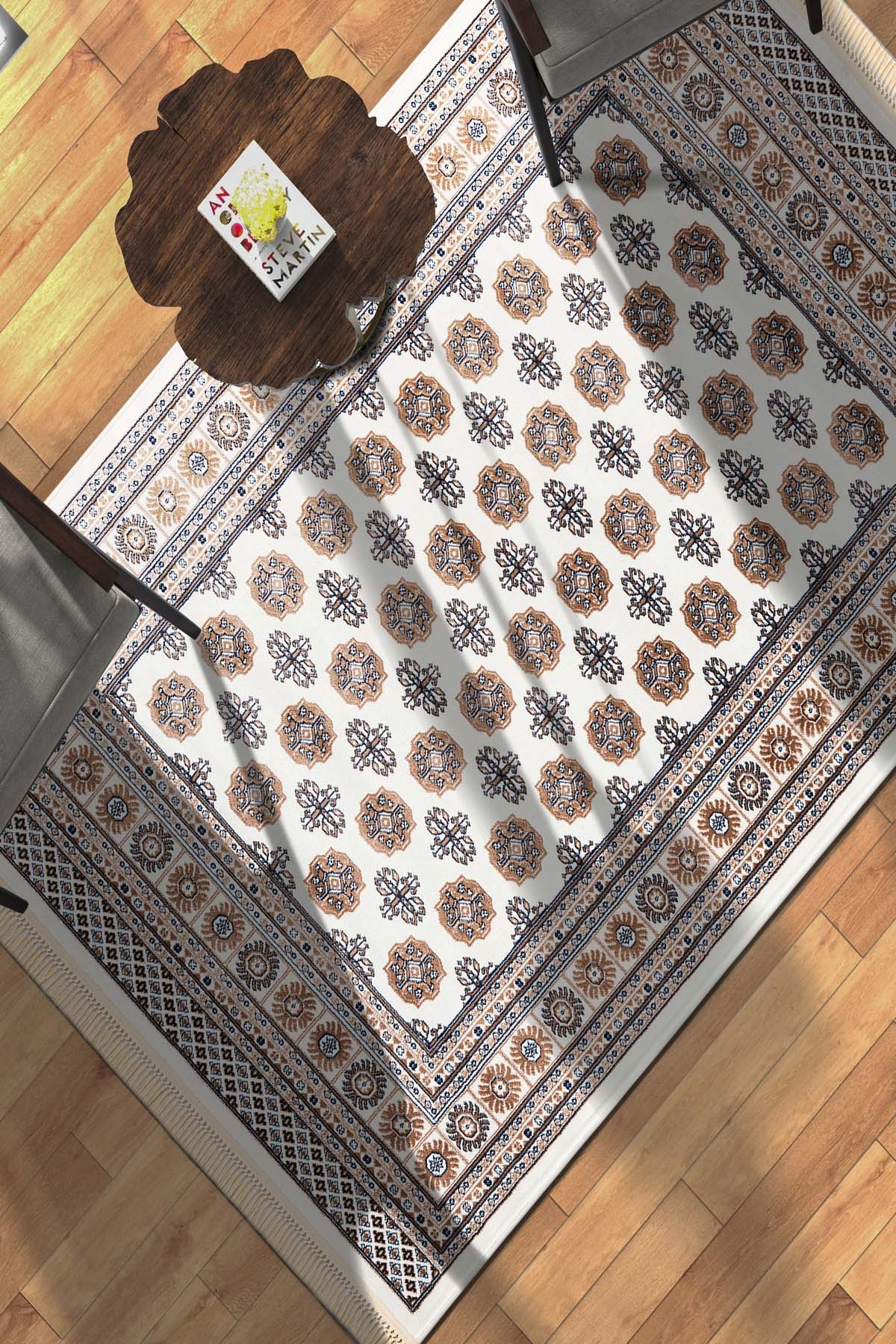 Angorahome Persian Dokuma Makine Halısı BK1001 125 x 185 Dikdörtgen - 5