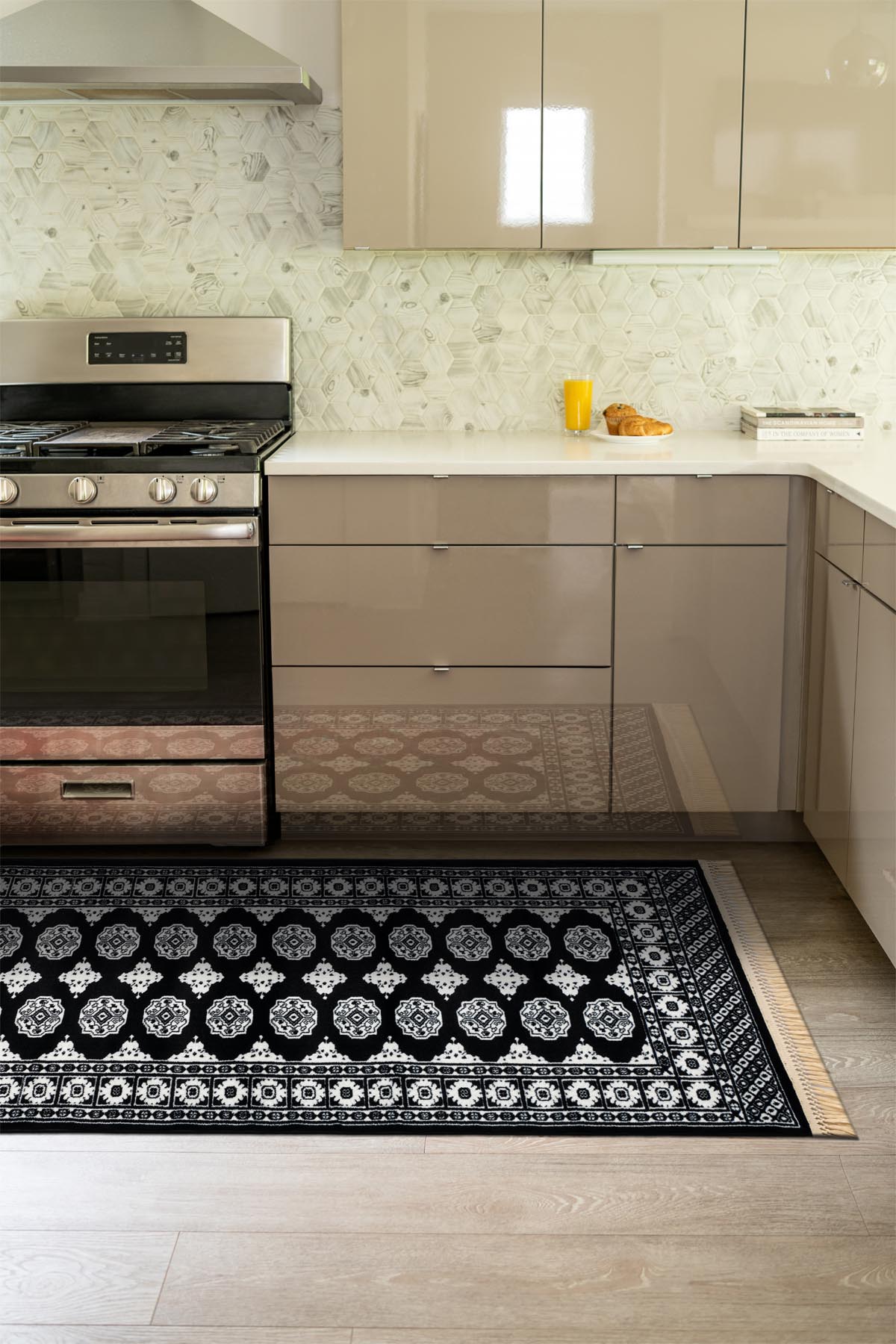 Angorahome Persian Dokuma Makine Halısı BK1002 80 x 305 Dikdörtgen - 3