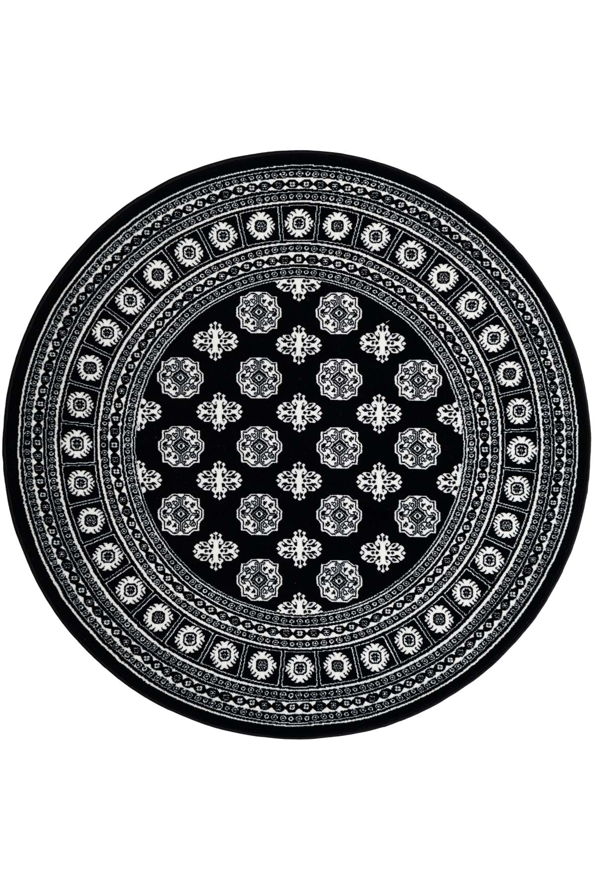 Angorahome Persian Dokuma Makine Halısı BK1002 100 x 100 Yuvarlak - 10