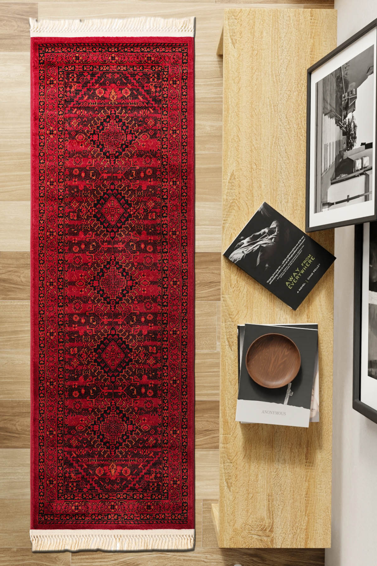 Angorahome Persian Dokuma Makine Halısı BK1003 80 x 305 Dikdörtgen - 2