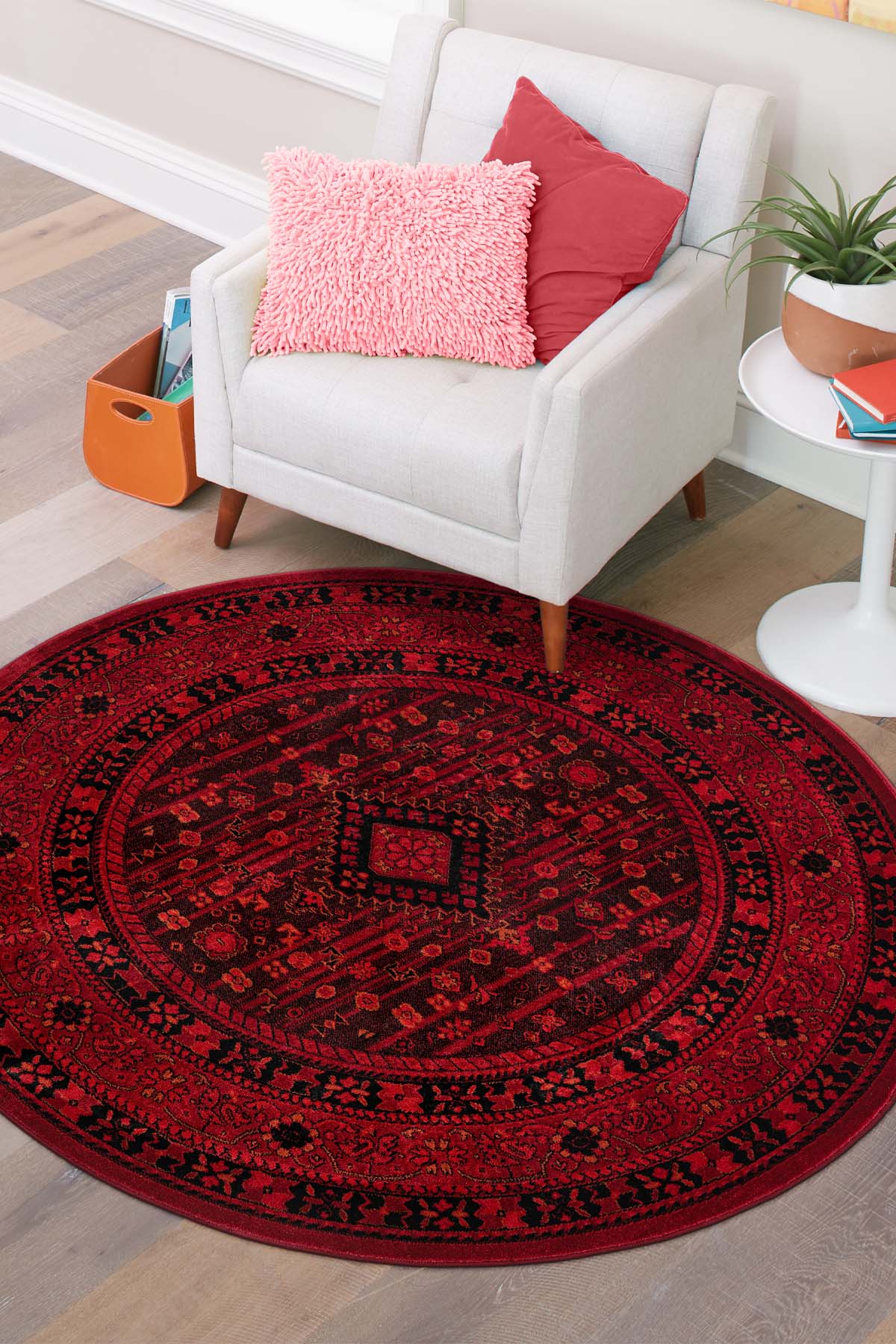 Angorahome Persian Dokuma Makine Halısı BK1003 160 x 160 Yuvarlak - 3