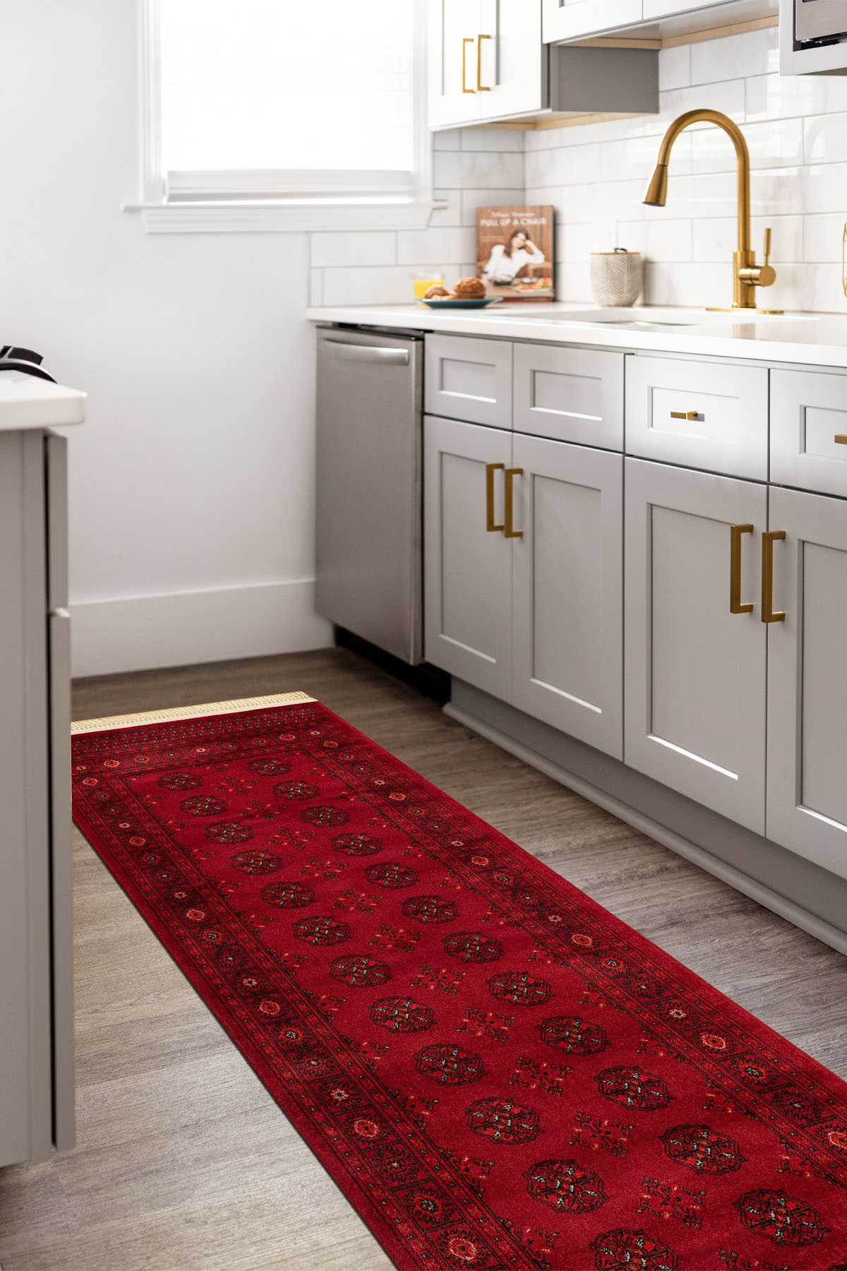 Angorahome Persian Dokuma Makine Halısı BK1004 80 x 305 Dikdörtgen - 2