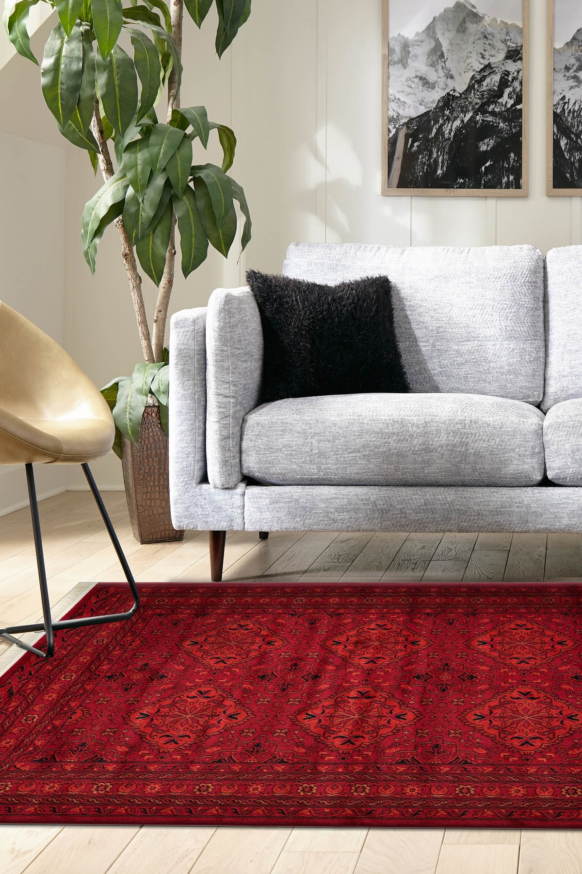 Angorahome Persian Dokuma Makine Halısı BK1005 125 x 185 Dikdörtgen - 4