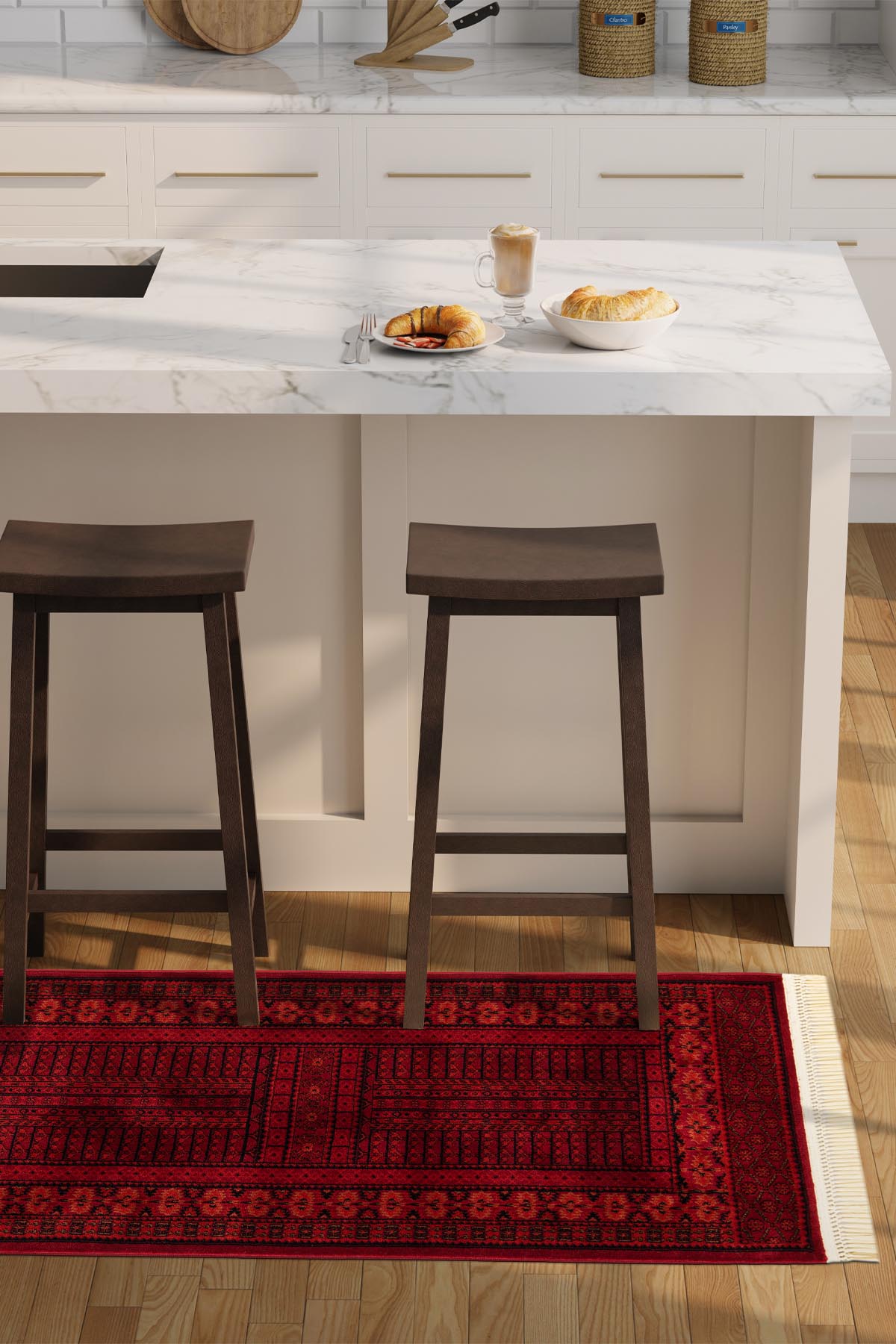 Angorahome Persian Dokuma Makine Halısı BK1007 80 x 305 Dikdörtgen - 2