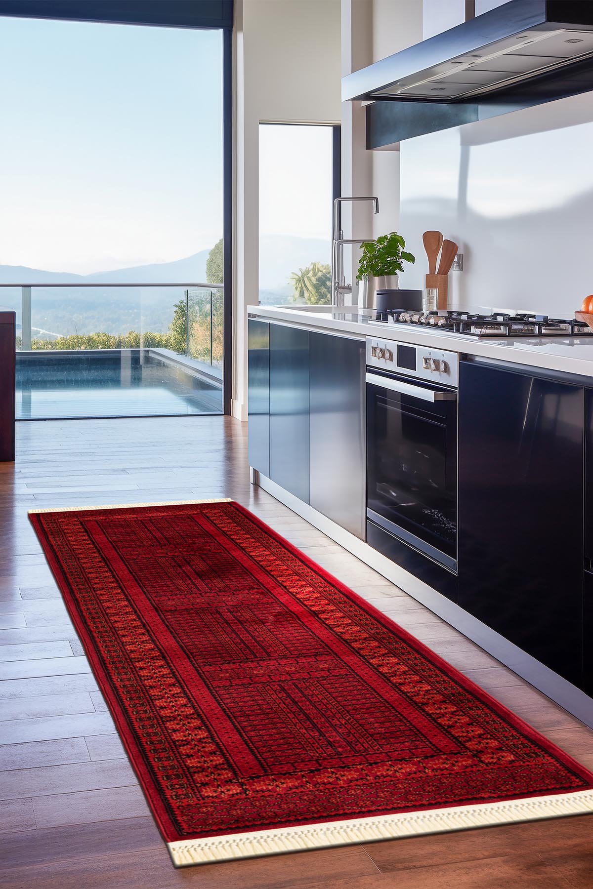 Angorahome Persian Dokuma Makine Halısı BK1007 80 x 305 Dikdörtgen - 3