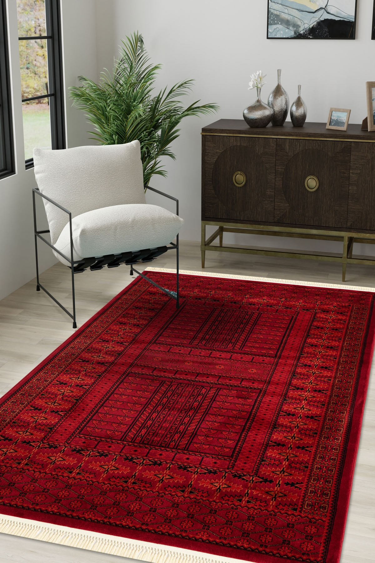 Angorahome Persian Dokuma Makine Halısı BK1007 125 x 185 Dikdörtgen - 3