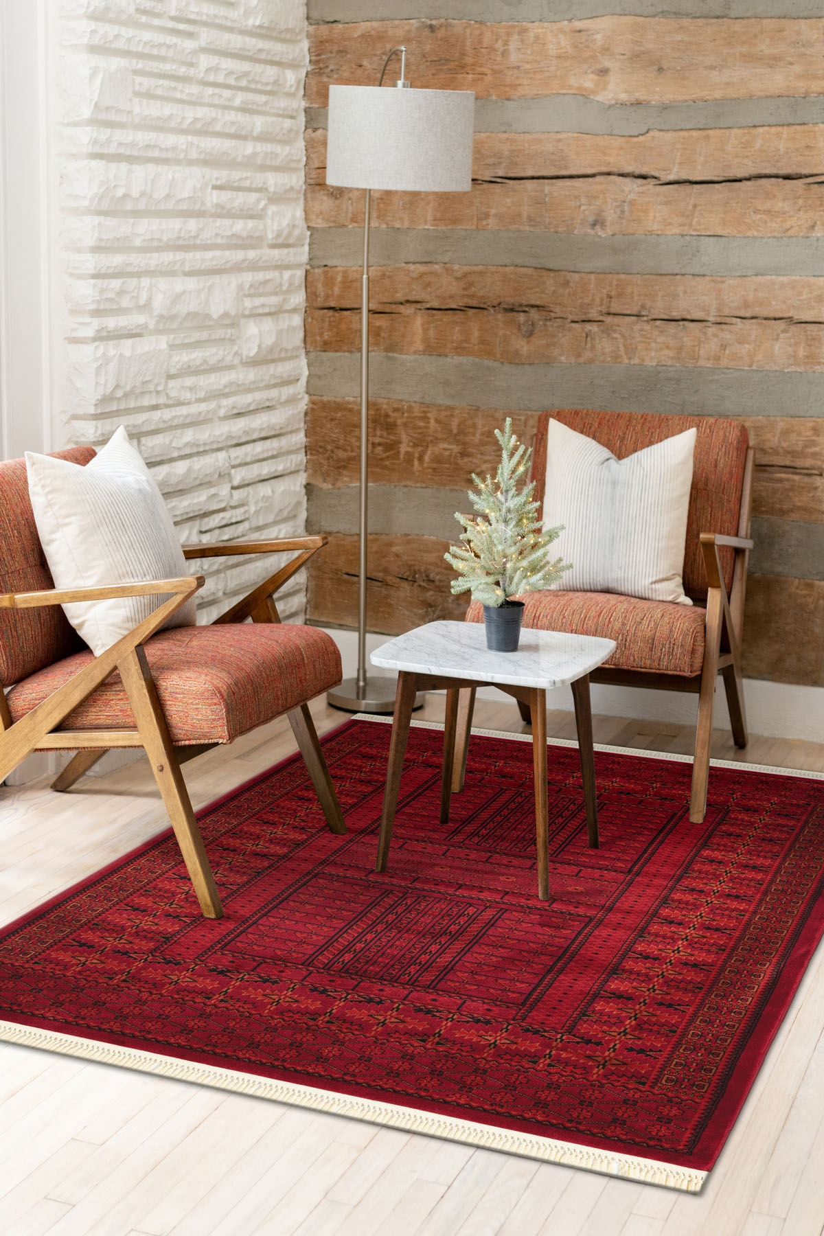 Angorahome Persian Dokuma Makine Halısı BK1007 125 x 185 Dikdörtgen - 4