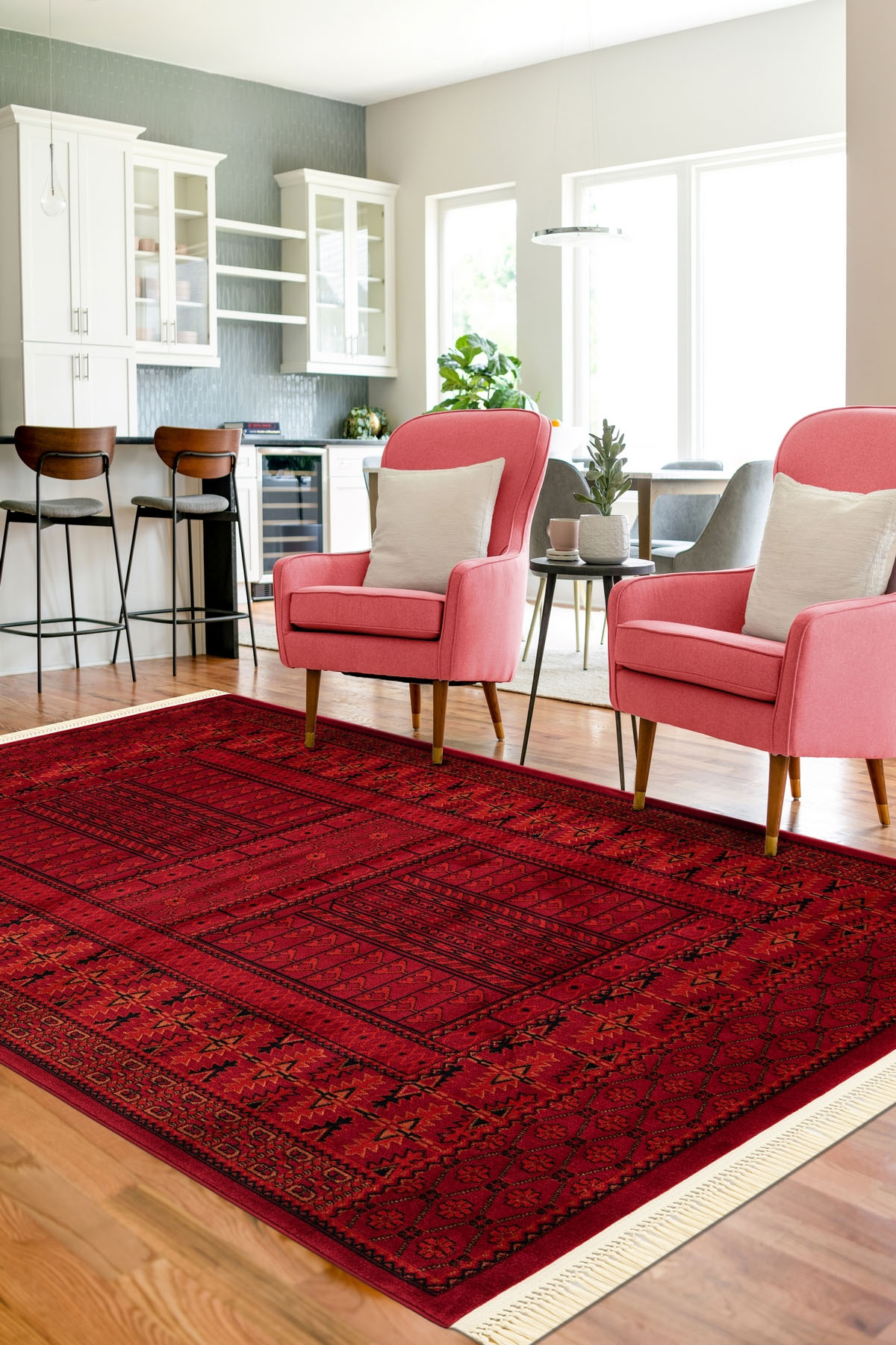 Angorahome Persian Dokuma Makine Halısı BK1007 125 x 185 Dikdörtgen - 5