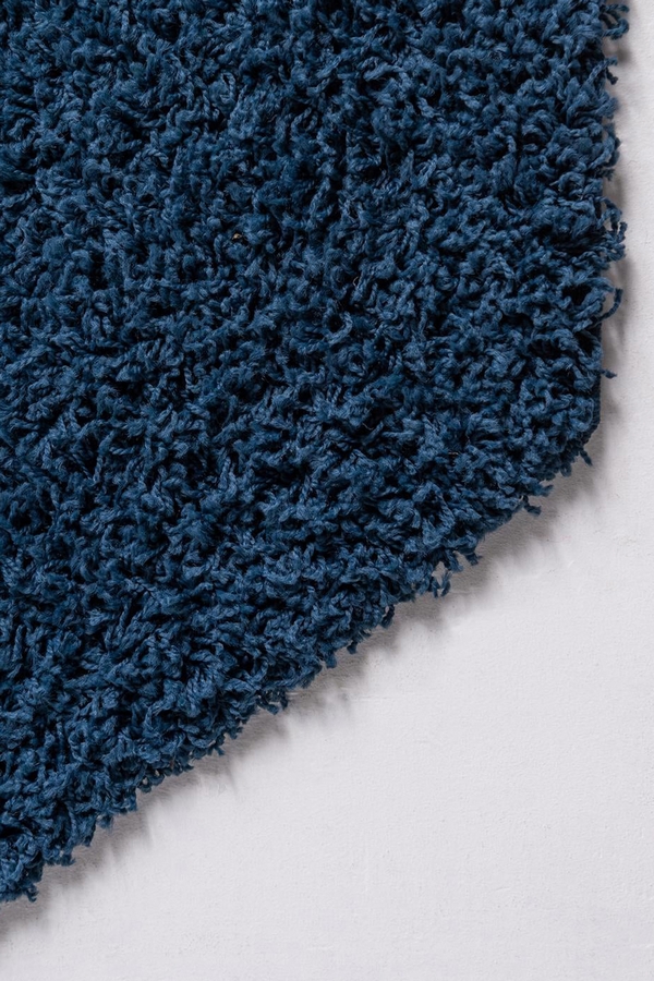 Angorahome Promosyon Shaggy Makine Halısı 7000 120 x 120 Mavi Sekizgen - 5