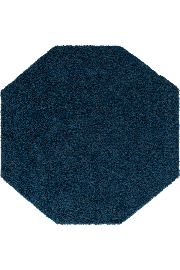 Angorahome Promosyon Shaggy Makine Halısı 7000 120 x 120 Mavi Sekizgen - 6