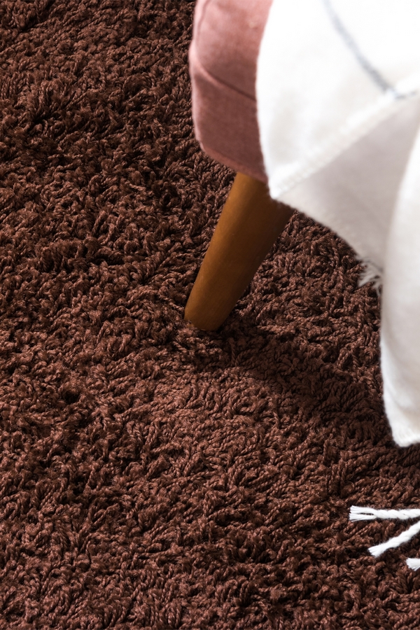 Angorahome Promosyon Shaggy Makine Halısı 7001 65 x 95 Kahve - 2