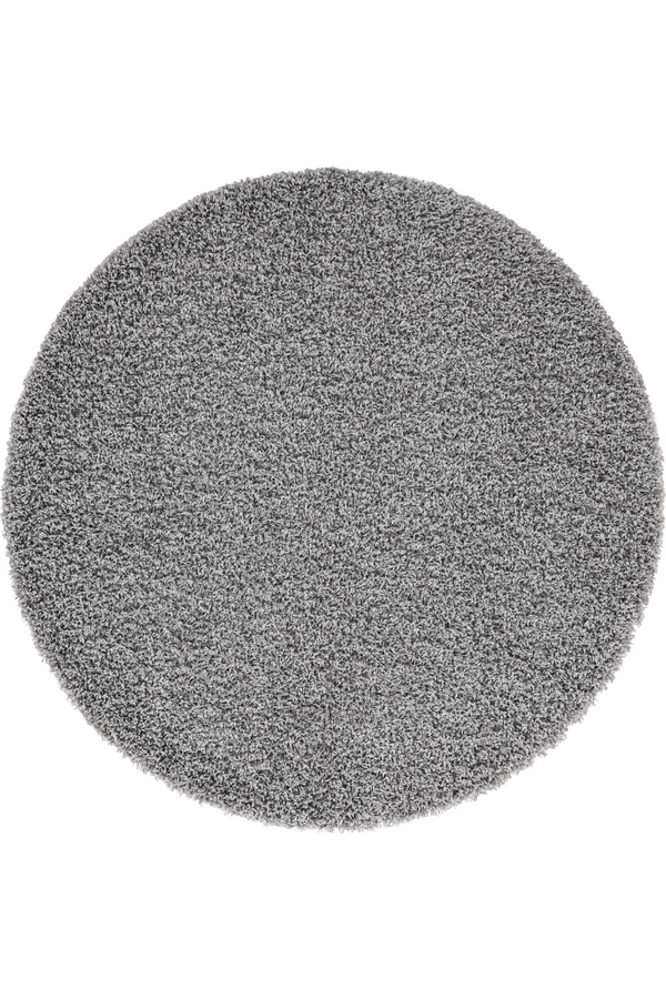 Angorahome Promosyon Shaggy Makine Halısı 7002 245 x 245 Gri Yuvarlak - 6