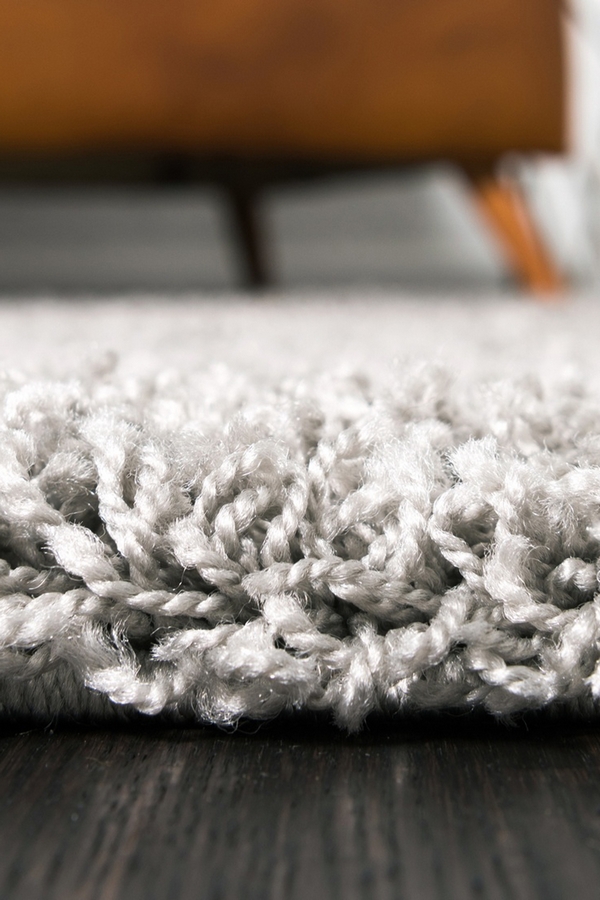 Angorahome Promosyon Shaggy Makine Halısı 7002 150 x 150 Gri - 2