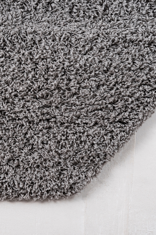 Angorahome Promosyon Shaggy Makine Halısı 7002 180 x 180 Gri Sekizgen - 5