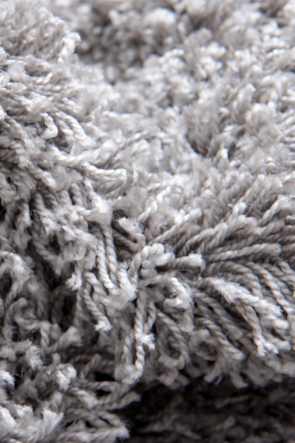 Angorahome Promosyon Shaggy Makine Halısı 7002 120 x 120 Gri Yuvarlak - 5