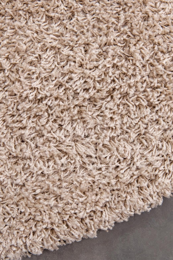 Angorahome Promosyon Shaggy Makine Halısı 7003 185 x 185 Bej Yuvarlak - 5