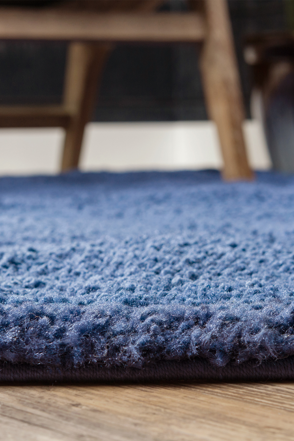 Angorahome Solid Shaggy Makine Halısı 4371A Lacivert - 2