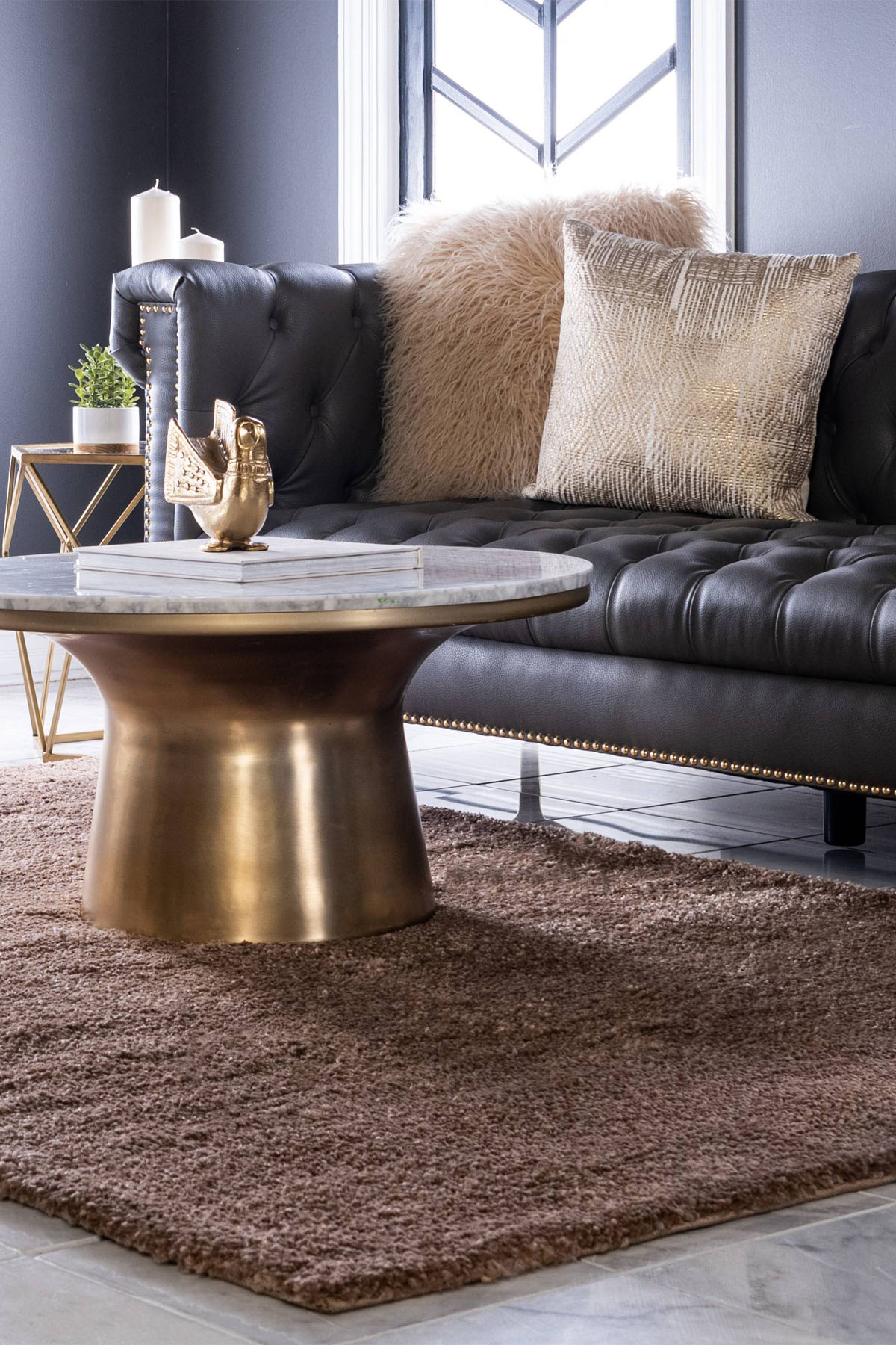 Solid Makine Halısı 4371B Kahve - 3