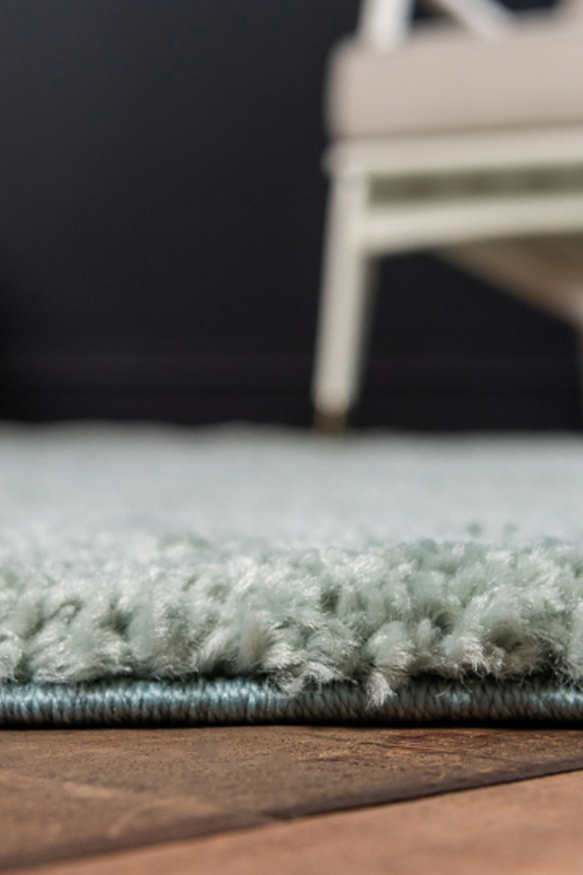 Angorahome Solid Shaggy Makine Halısı 4371E Mavi - 2