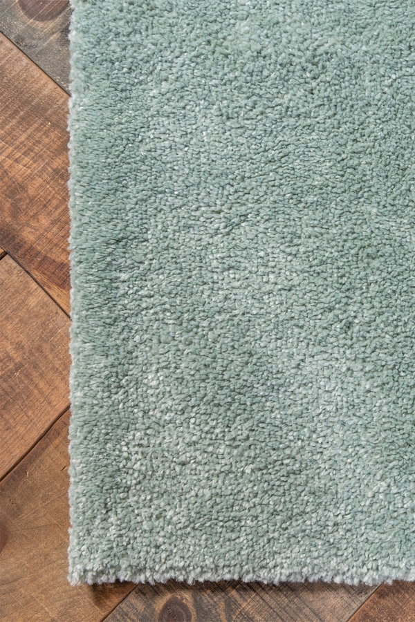 Angorahome Solid Shaggy Makine Halısı 4371E Mavi - 8