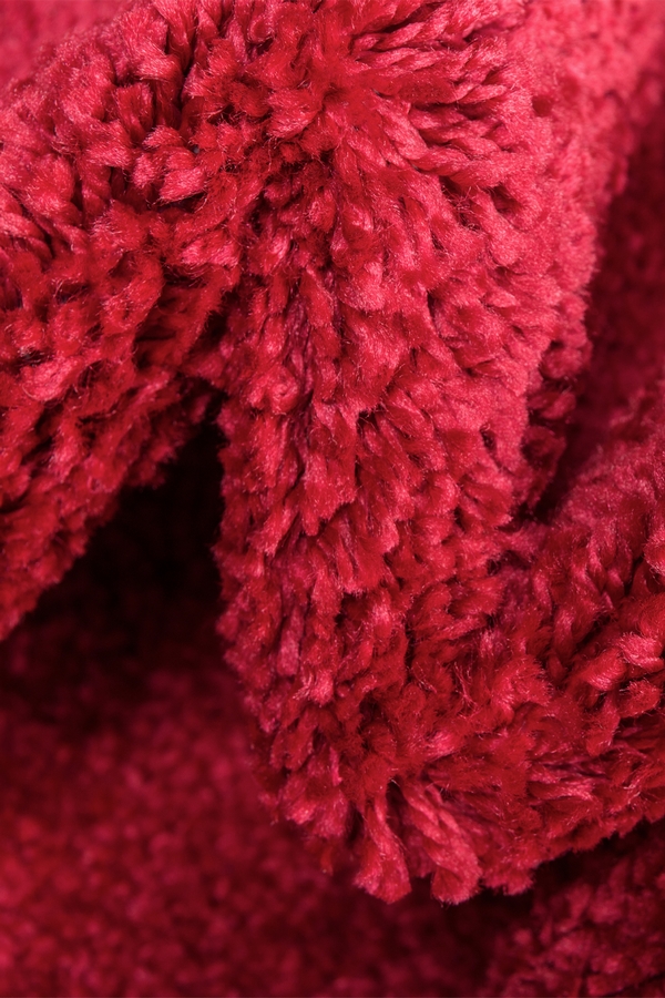 Angorahome Solid Shaggy Makine Halısı 4371F Kırmızı - 4