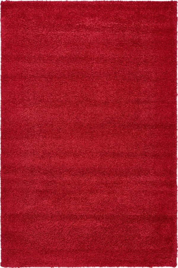 Angorahome Solid Shaggy Makine Halısı 4371F Kırmızı - 6